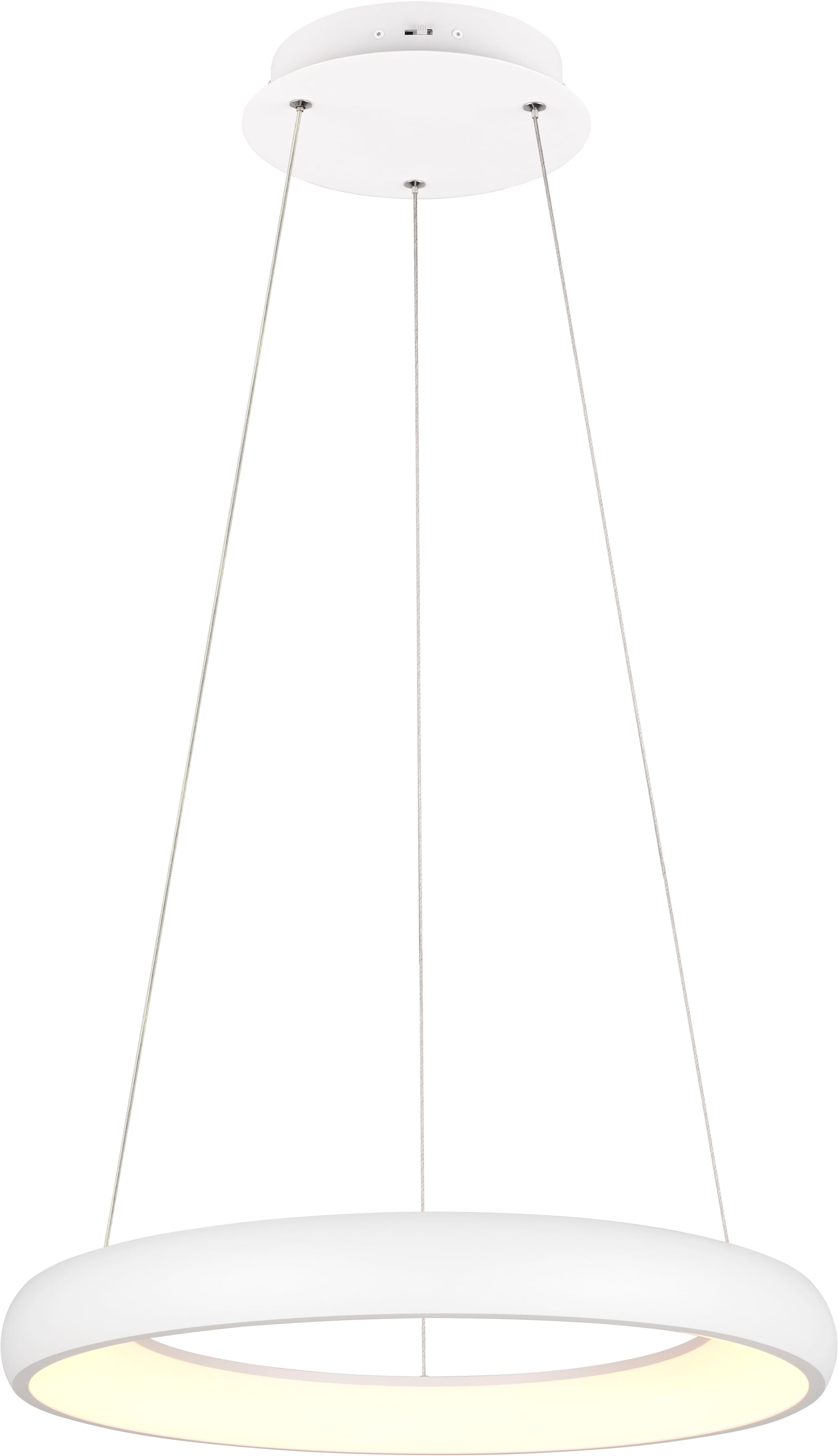 "TRIO LEUCHTEN LED Pendelleuchte ""CARDONA, LED Ring Hängeleuchte, 4400 Lumen 38W, Lichtfarbe einstellbar"", weiß (weiß matt), 1, Ø 62cm H: 150cm, 1