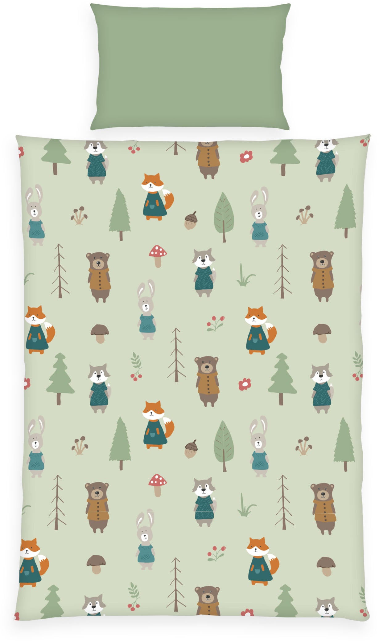 Baby Best Wendebettwäsche "babybest Waldtiere" 2 Stk. tlg. besonders kusche günstig online kaufen