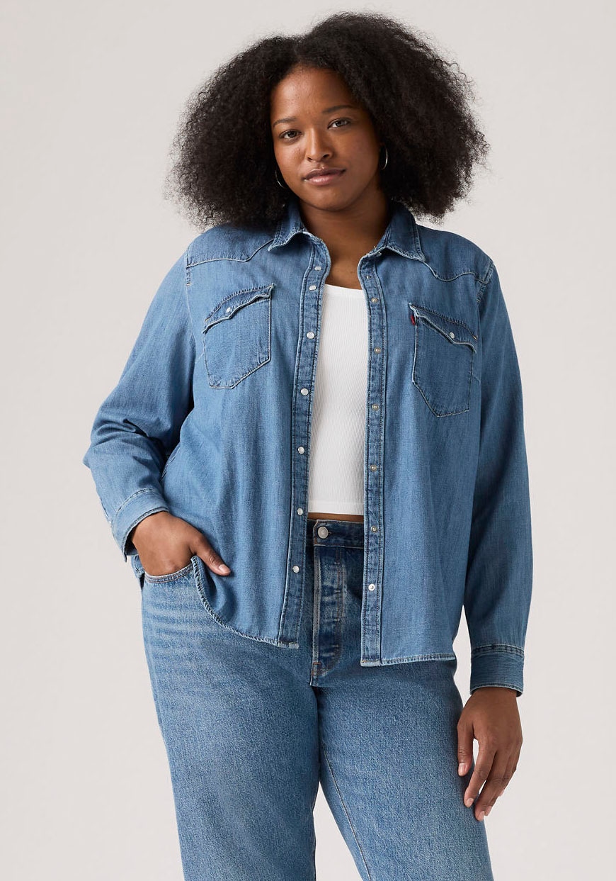 Levi's® Plus Jeansbluse »PL ULTIMATE WESTERN T3« mit Taschen
