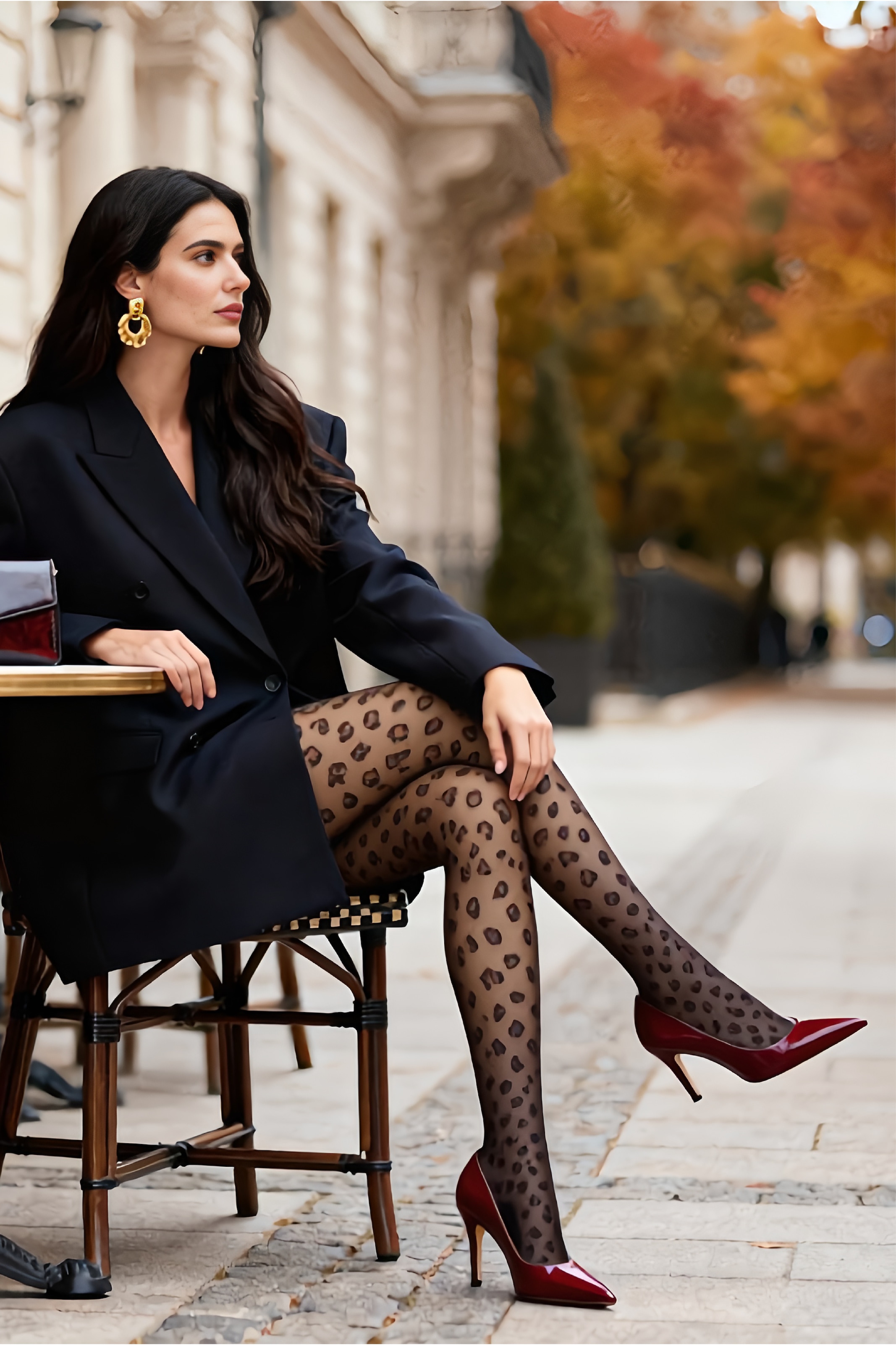 Camano Feinstrumpfhose 50 DEN mit Leoparden-Muster
