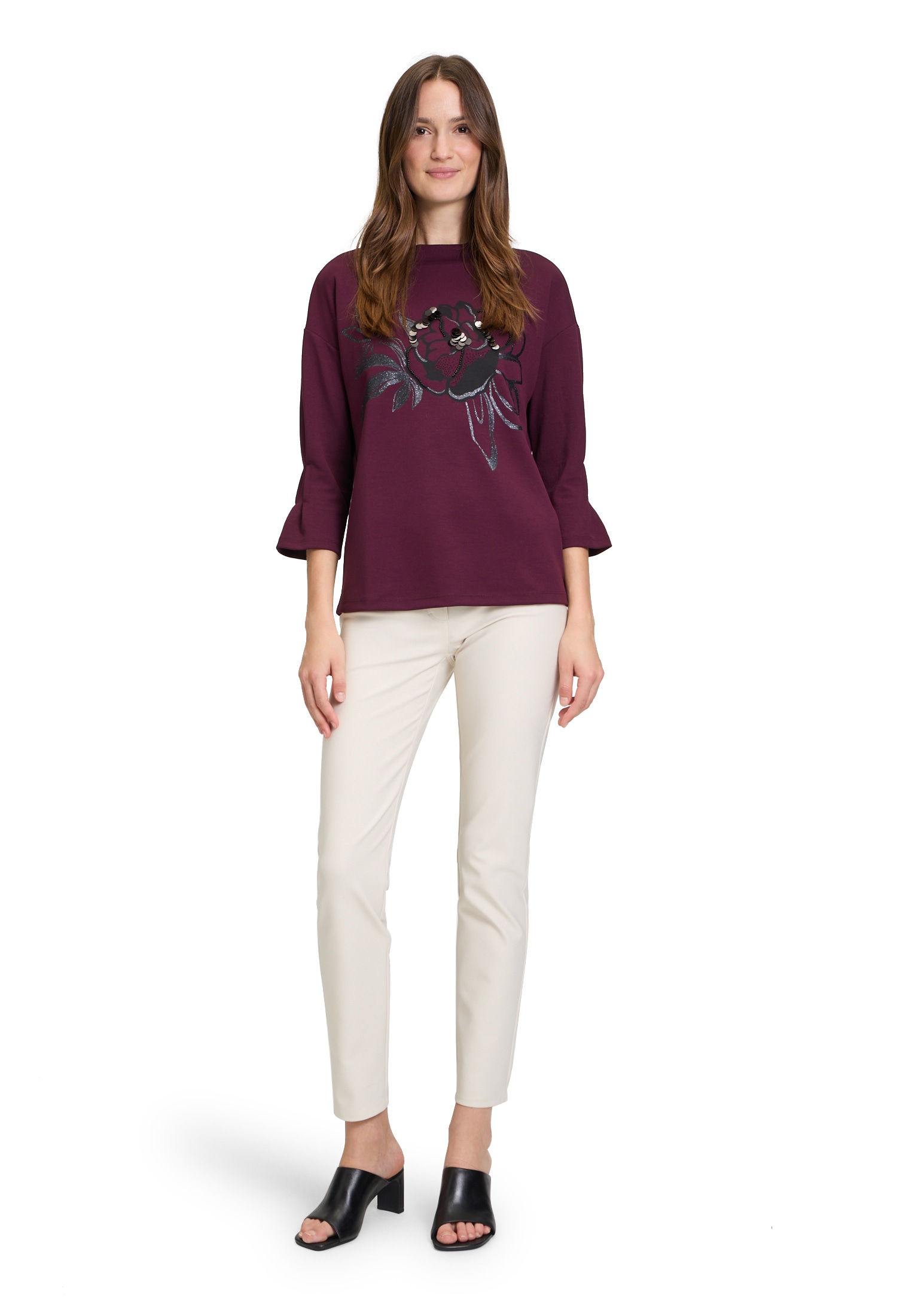 Betty Barclay Sweatshirt »Betty Barclay Sweatshirt mit Trompetenärmeln«, Applikation