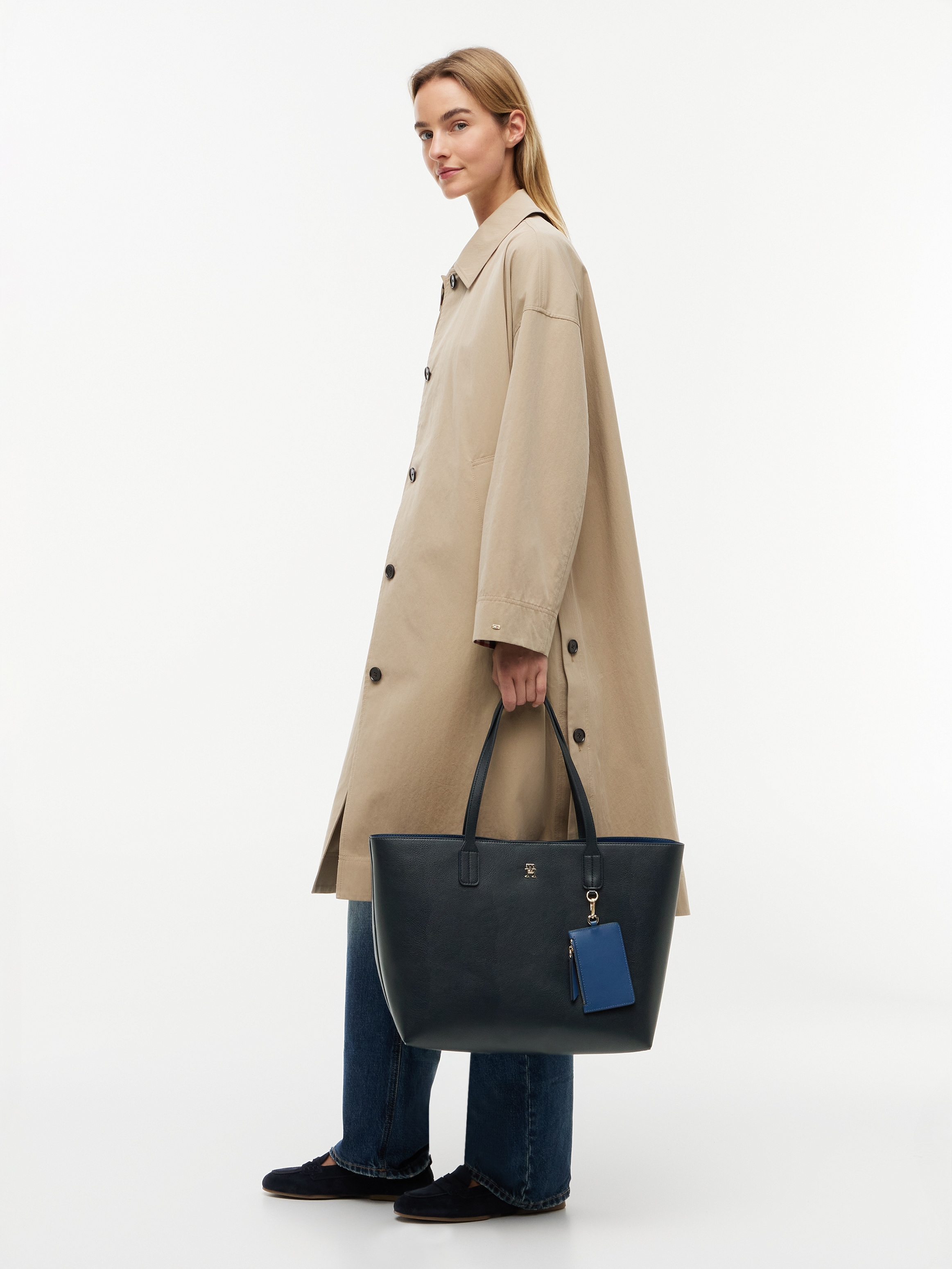Tommy Hilfiger Tragetasche »TH ICON TOTE« Damen Handtasche, Shopper mit doppeltem Henkel