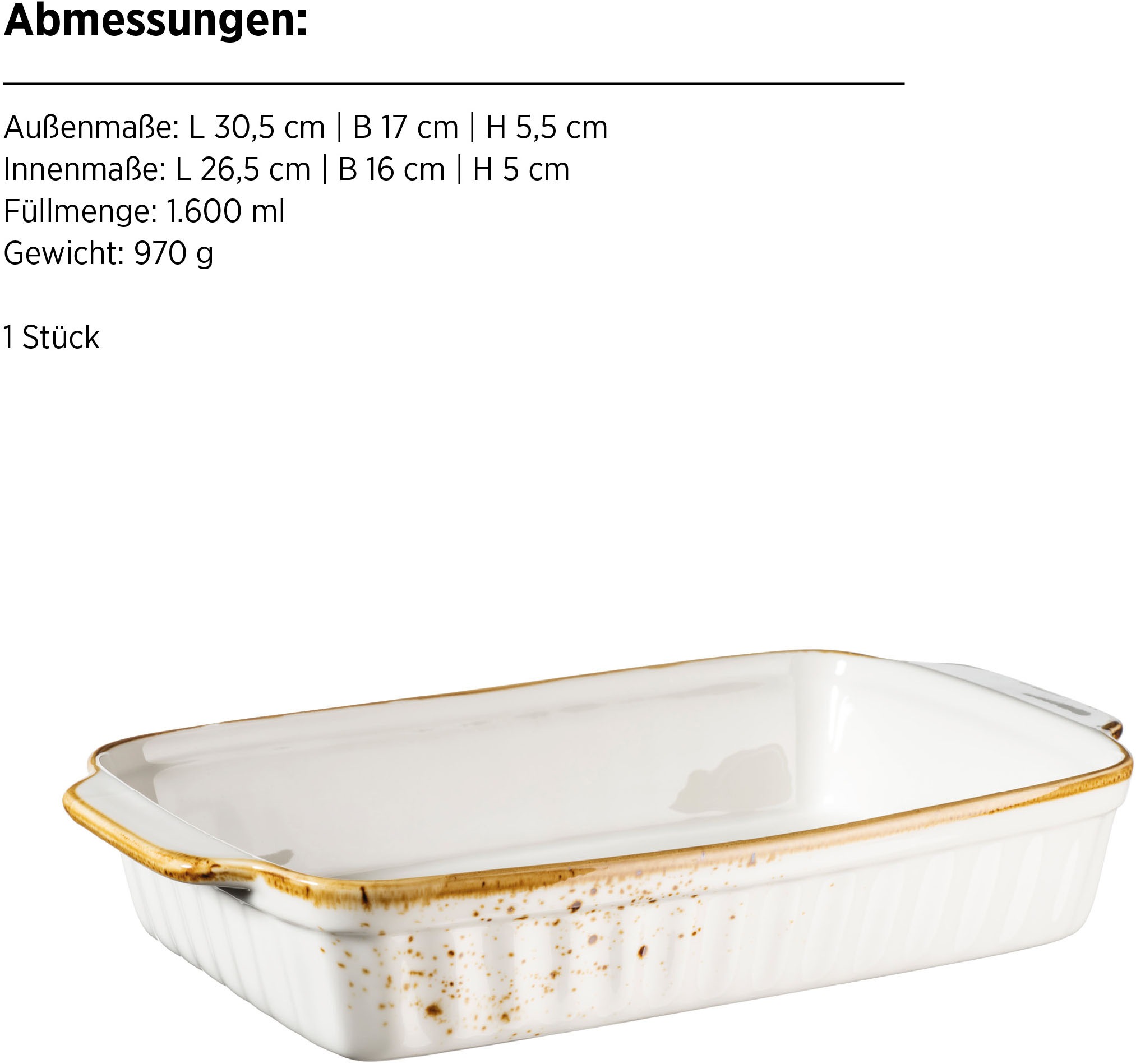 MÄSER Auflaufform »Pintar« Porzellan 2 Stk. tlg.