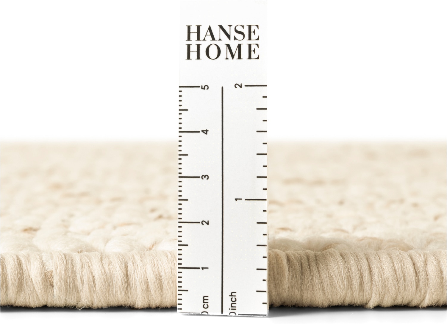 HANSE Home Teppich »Wolly 2« rund 12 mm Höhe Flachgewebe, Skandi, Woll-Optik, Esszimmer, Wohnzimmer, Flur