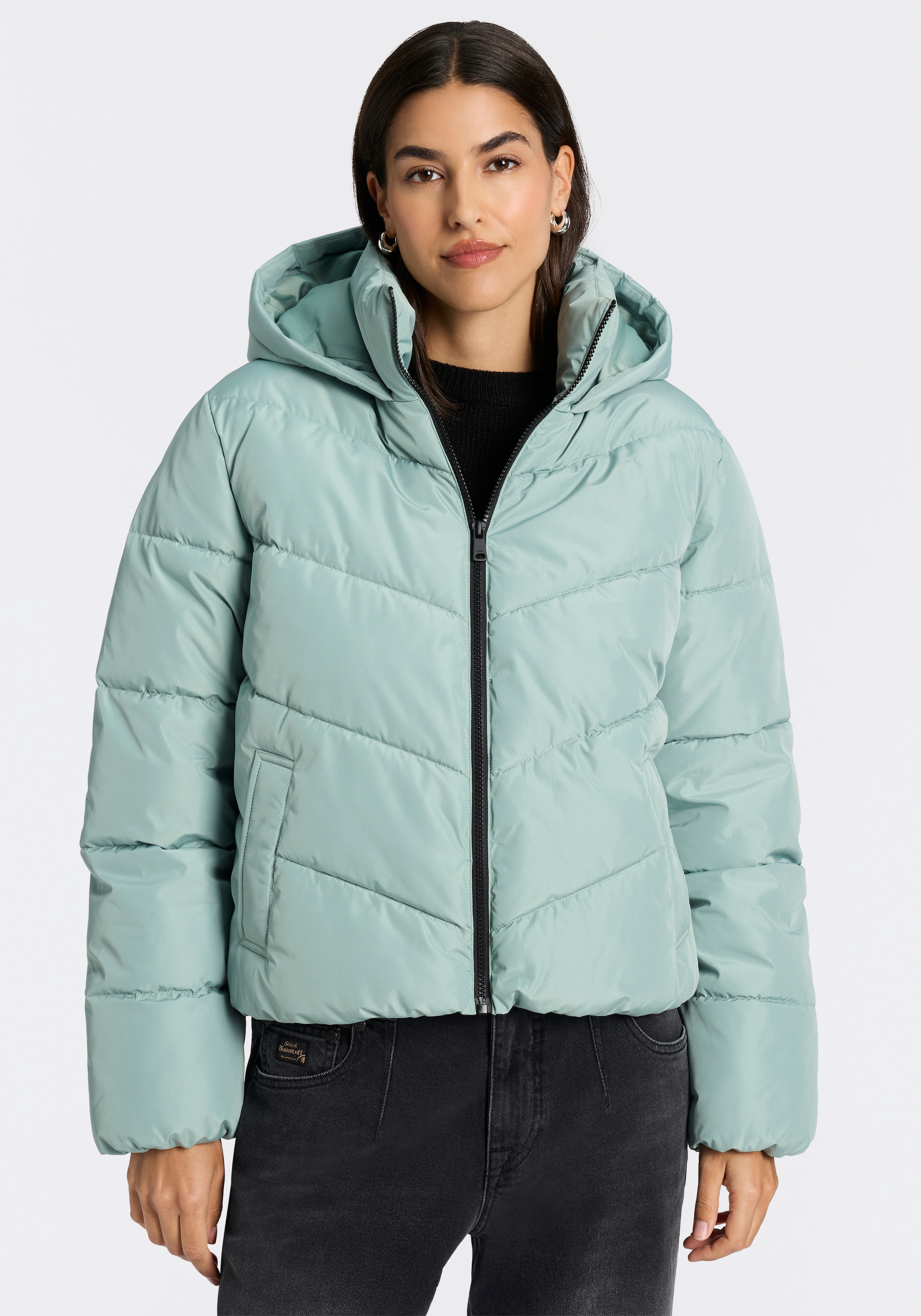 ONLY Steppjacke »ONLCLARISA PUFFER HOOD JACKET CS OTW« mit Kapuze Kunstfaser, Steppware, Kapuze, elastische Bündchen