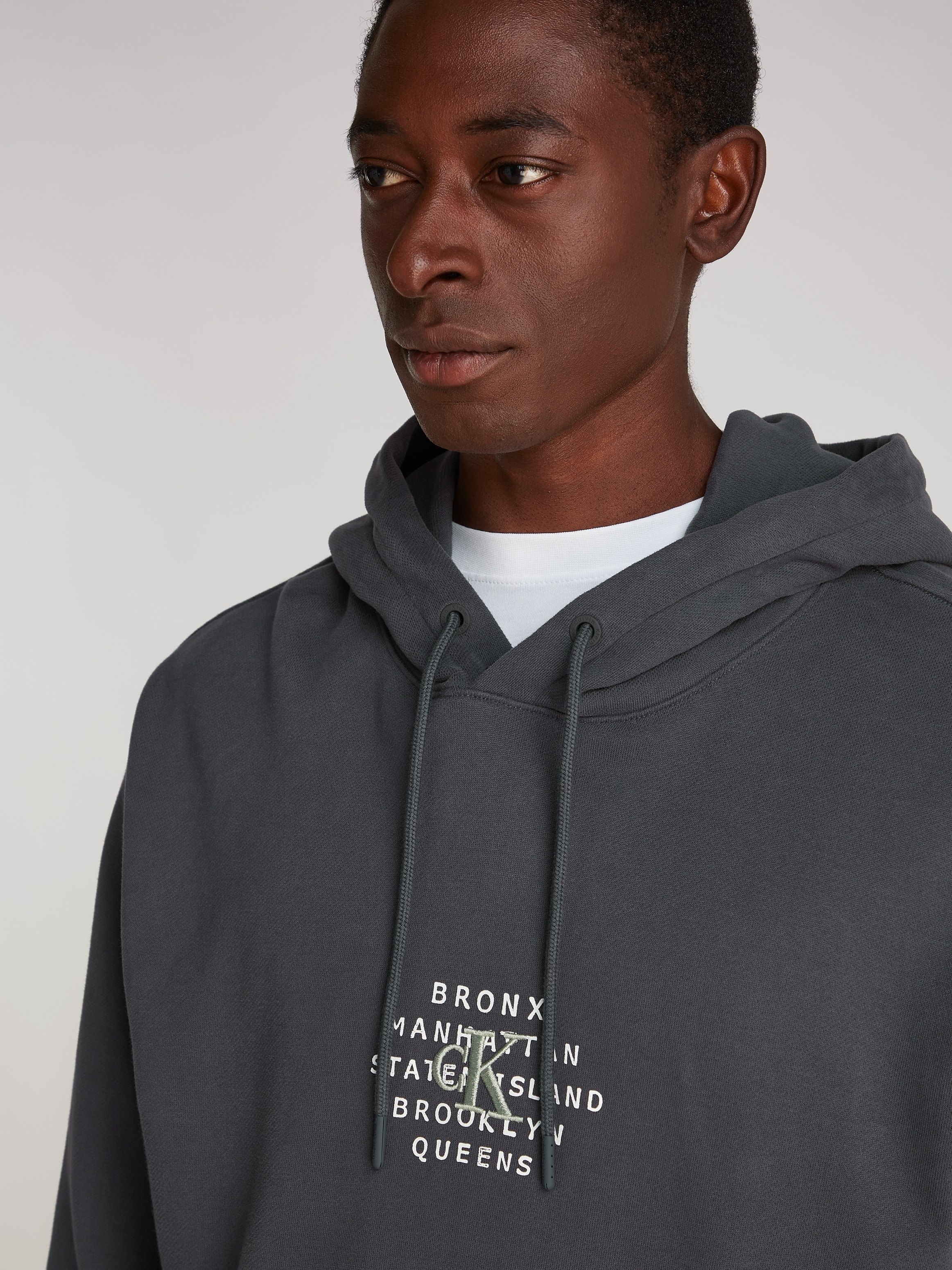 Calvin Klein Jeans Sweatshirt "NYC STAMP GRAPHIC HOODIE", mit Logostickerei günstig online kaufen