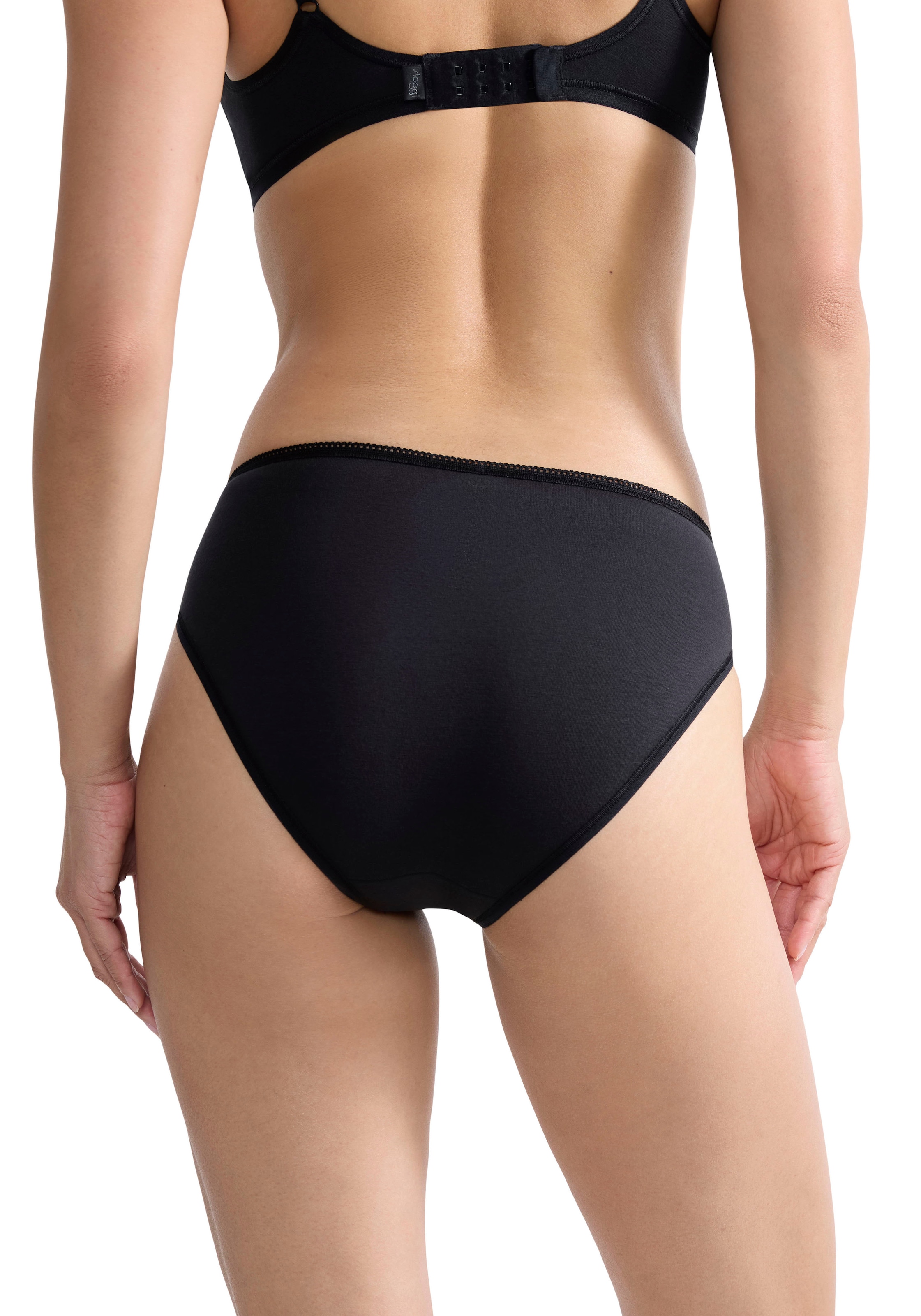 sloggi Taillenslip »24/7 Cotton« 3er Pack,  elastischer Bund mit Spitze, flache Nähte, Baumwollmischung, weich