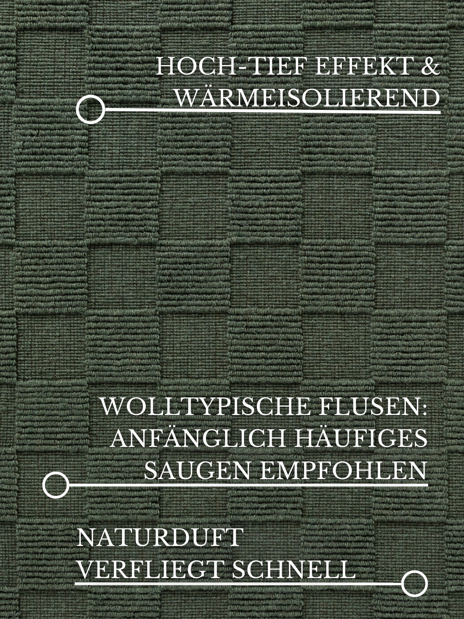 Villeroy & Boch Teppich »Wollteppich Scala«, rechteckig, 10 mm Höhe, Handgewebt, Wolle, Kariert, Natur, 3D-Struktur, Karo, Wohnzimmer