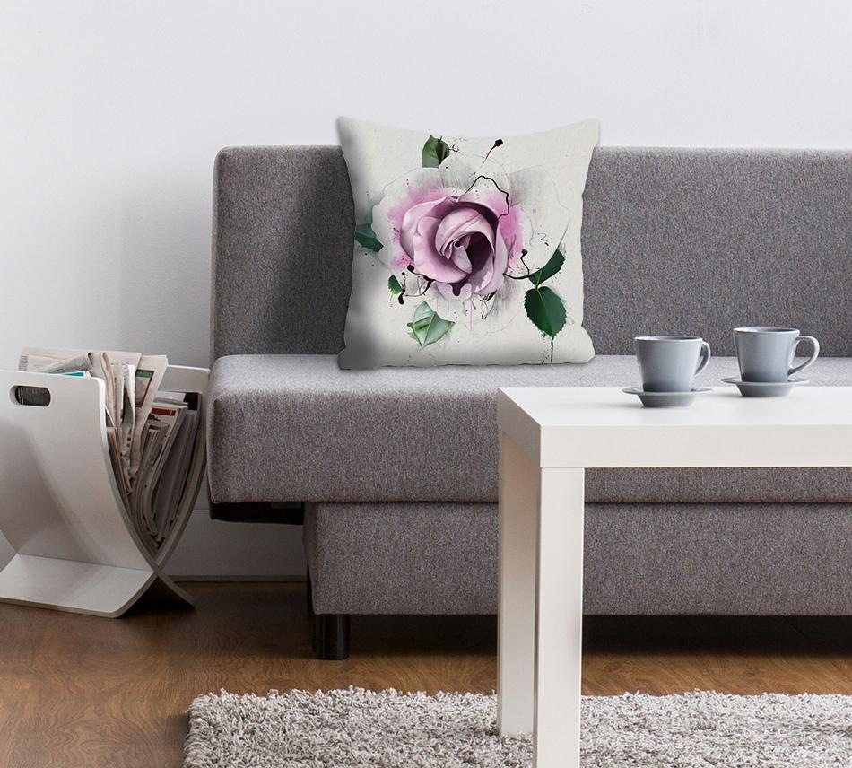 queence Dekokissen ""rosa Blüte"" Kissenhülle ohne Füllung, 1 Stück günstig online kaufen