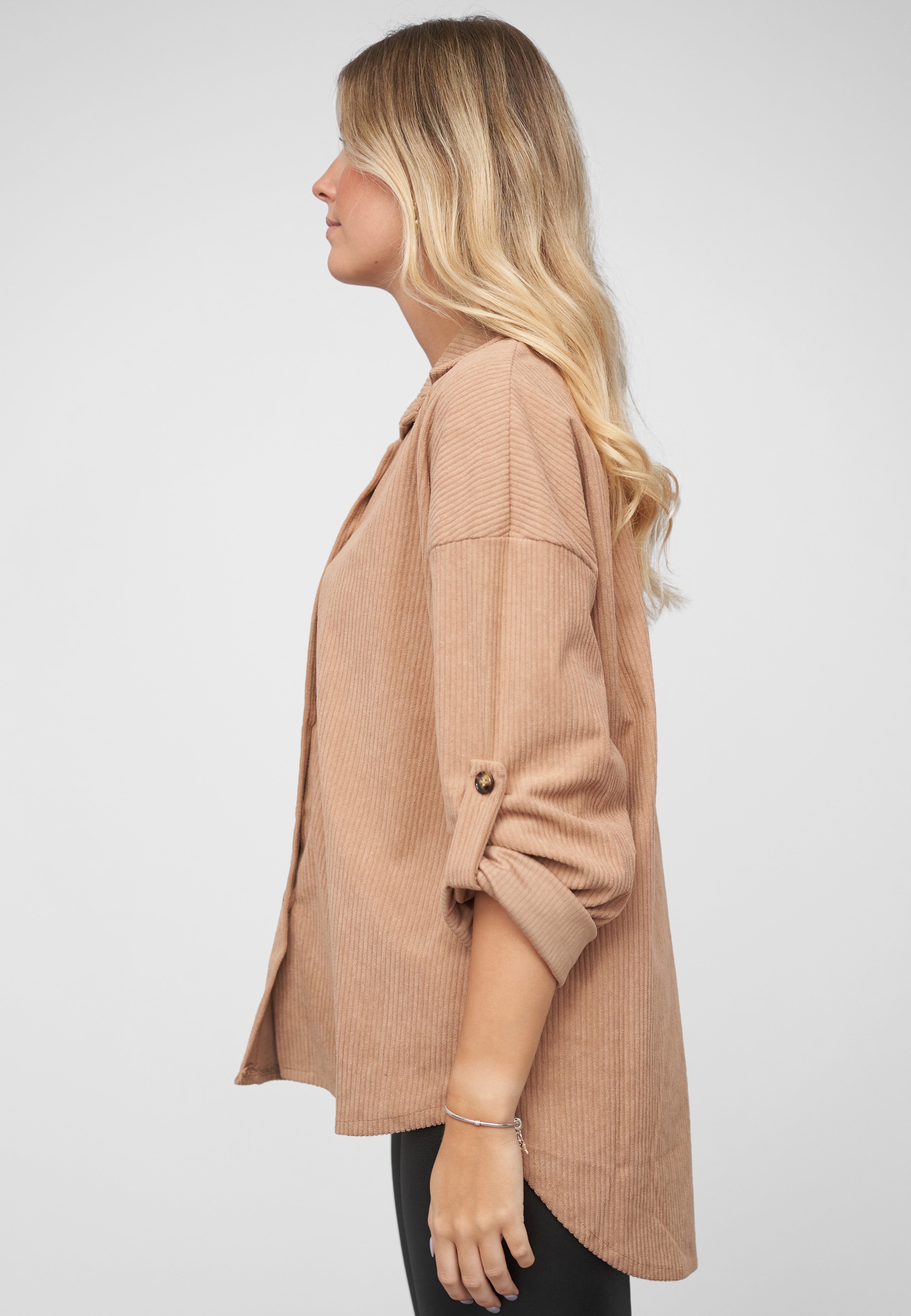 CLOUD 5IVE Klassische Bluse »CLOUD 5IVE Turn-Up Cordurory Blouse«