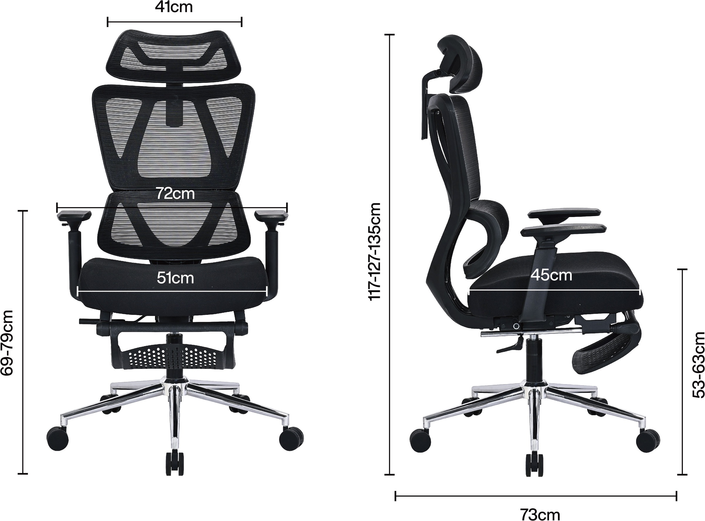 OTTO home Drehstuhl »Andora, moderner ergonomischer Schreibtischstuhl« () mit Fußstütze