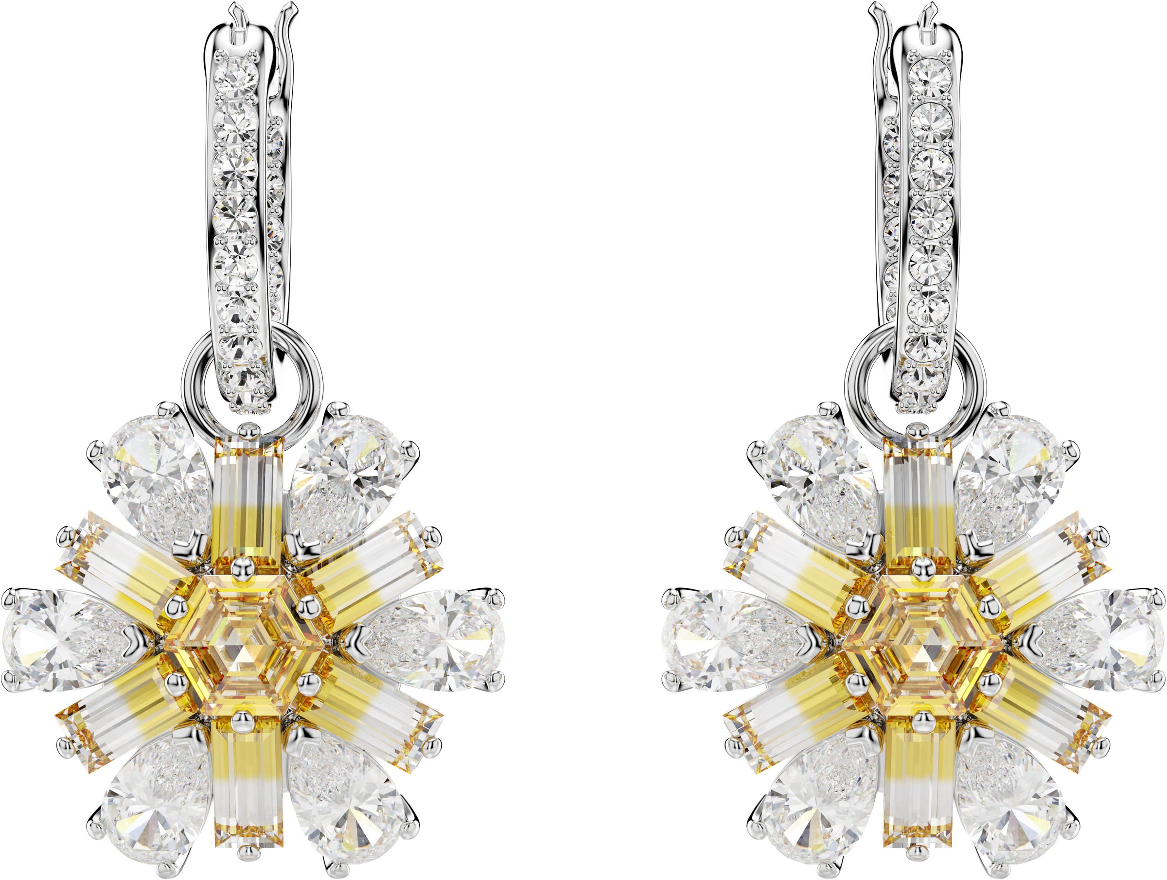 Swarovski Paar Ohrhänger »Idyllia E Florere Drop Blume, 5683243«, mit Swarovski® Kristall - Einhänger abnehmbar