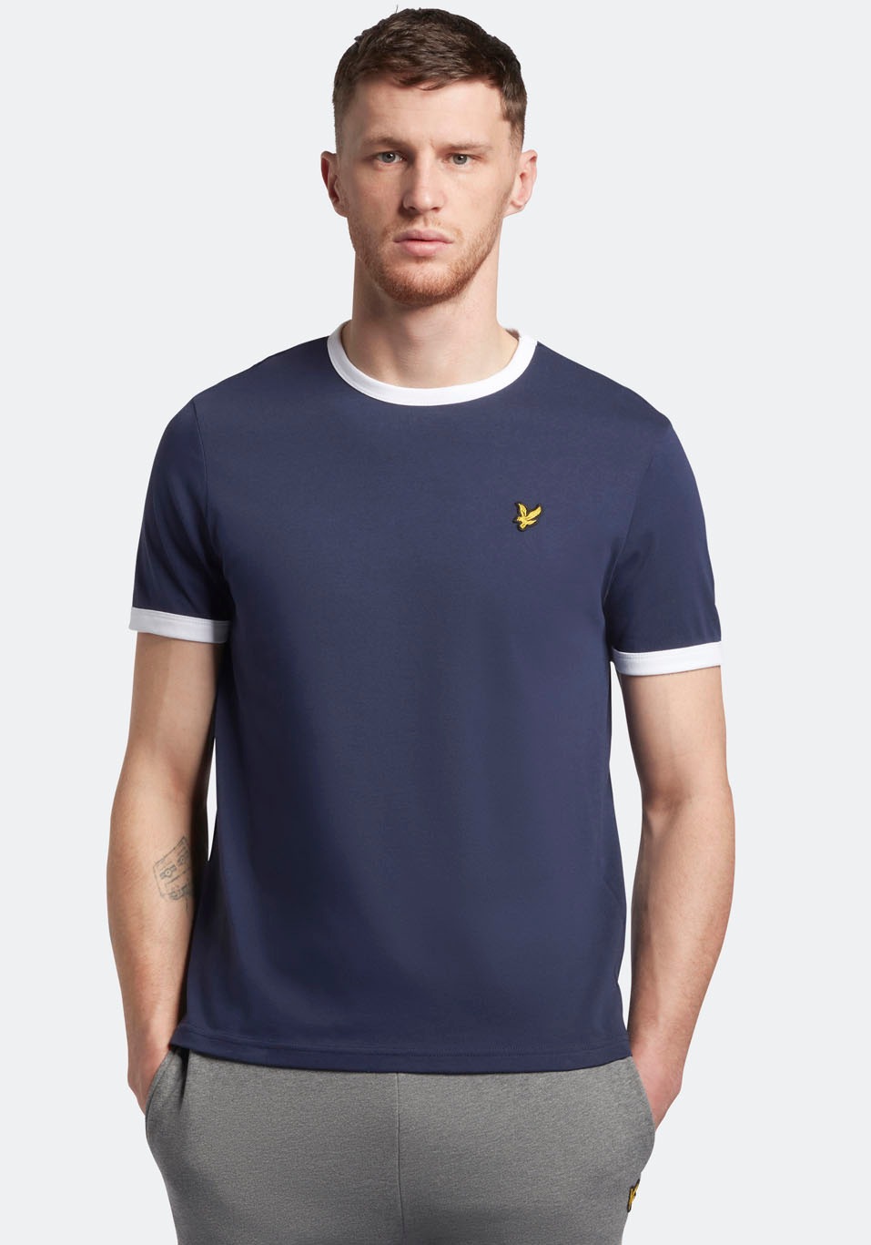 Lyle & Scott T-Shirt mit Logostickerei