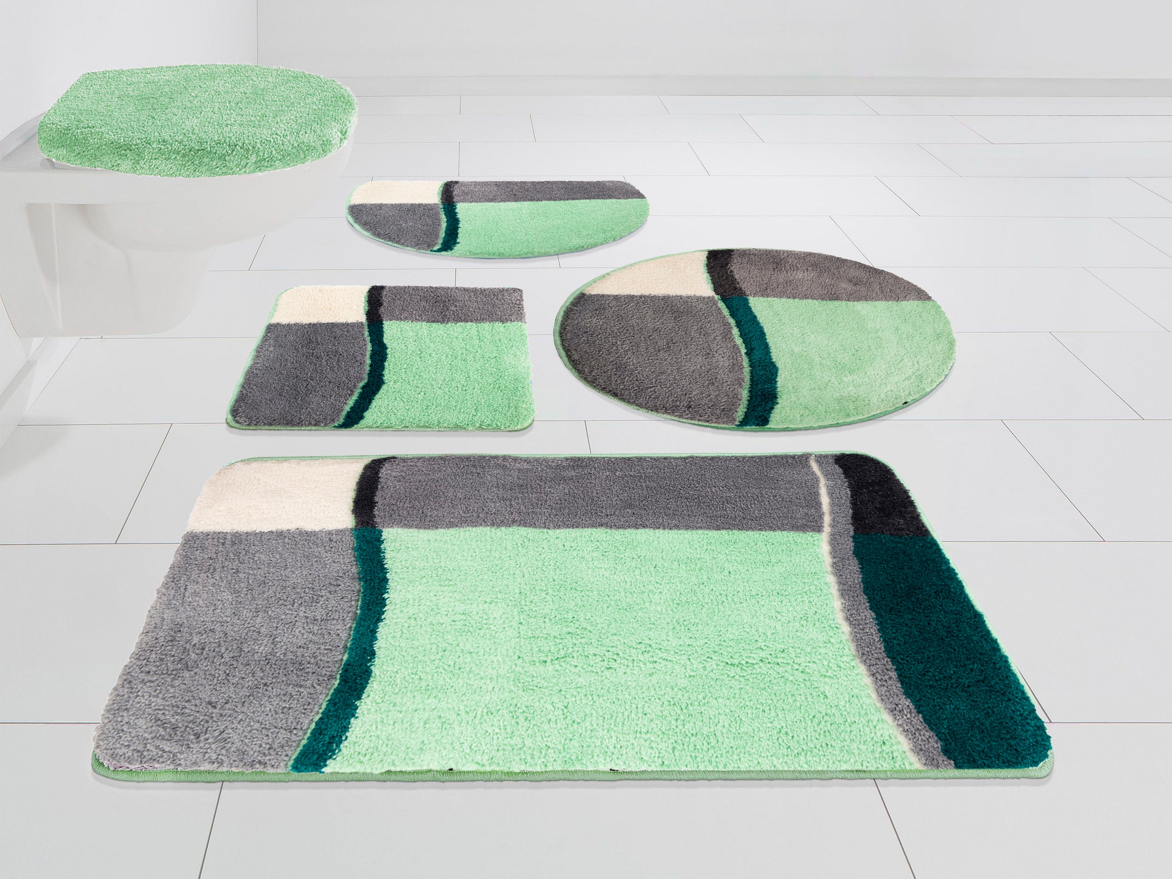 my home Badematte "Belio, Badvorleger, Badezimmer Teppich" Höhe 20 mm rutsc günstig online kaufen