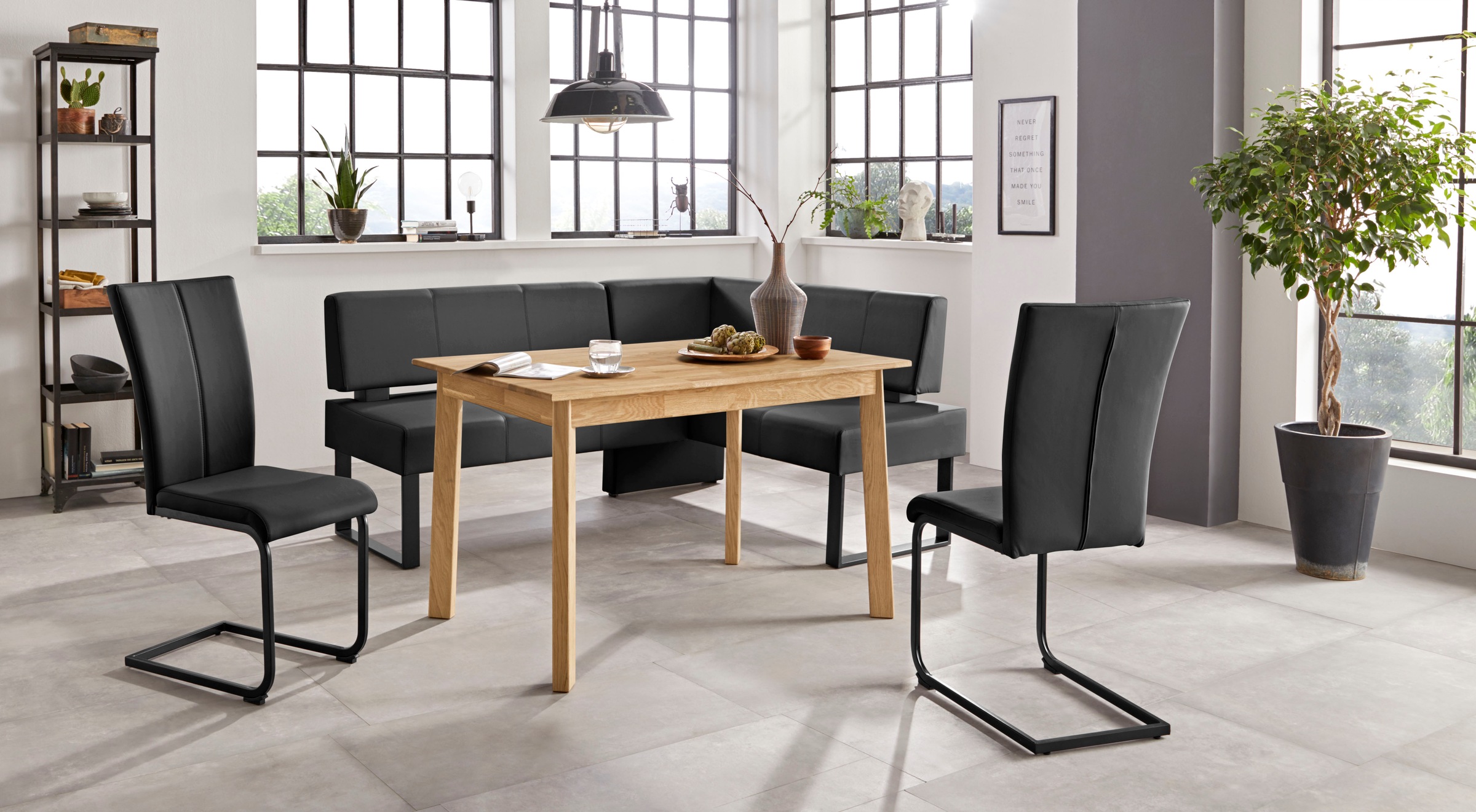 Home affaire Eckbank "Oliver mit Metallgestell, Küchenbank" verschiedene Be günstig online kaufen