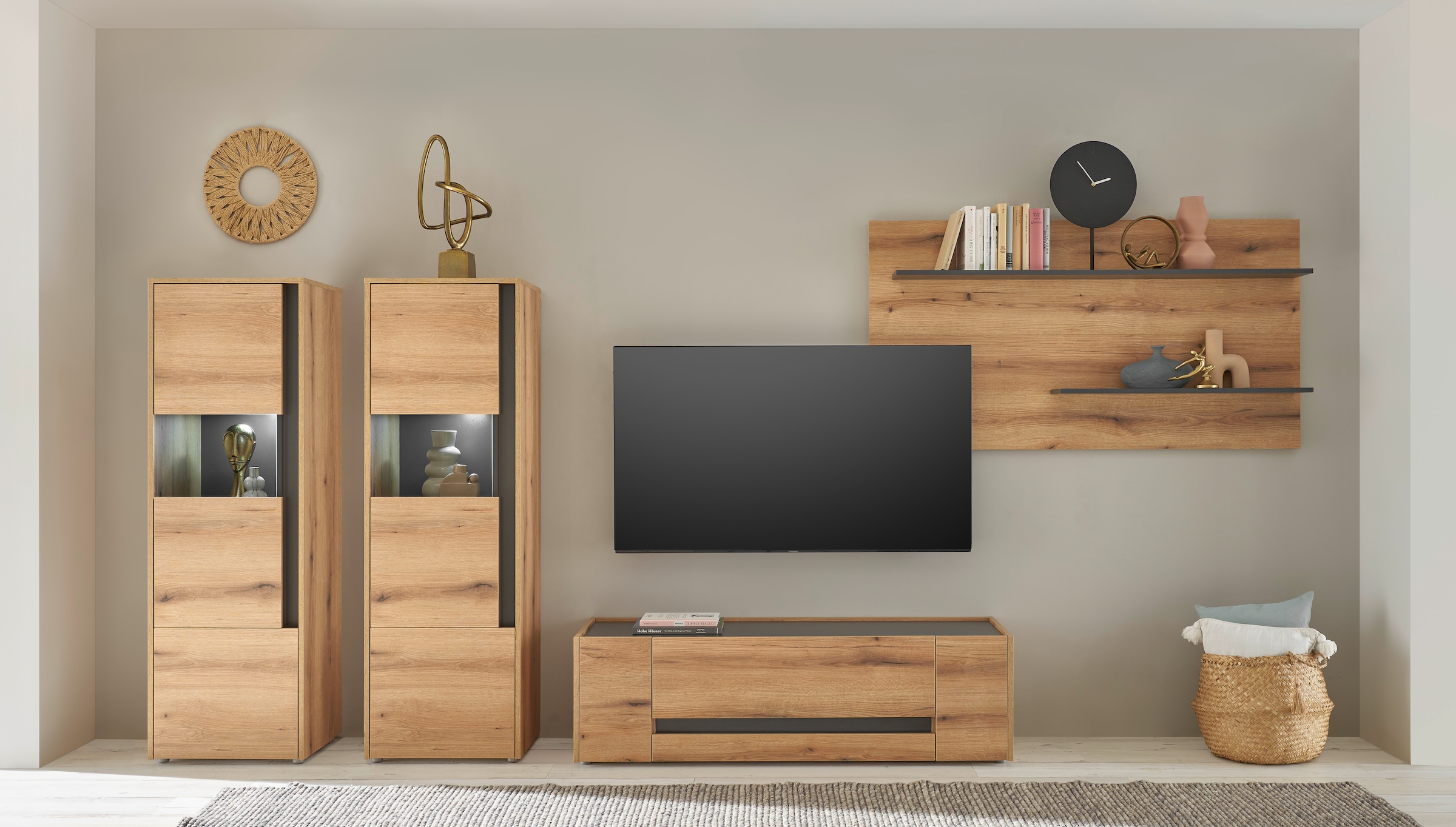 Home affaire Wohnwand "City/Giron" Set, 4 Stk. tlg. günstig online kaufen