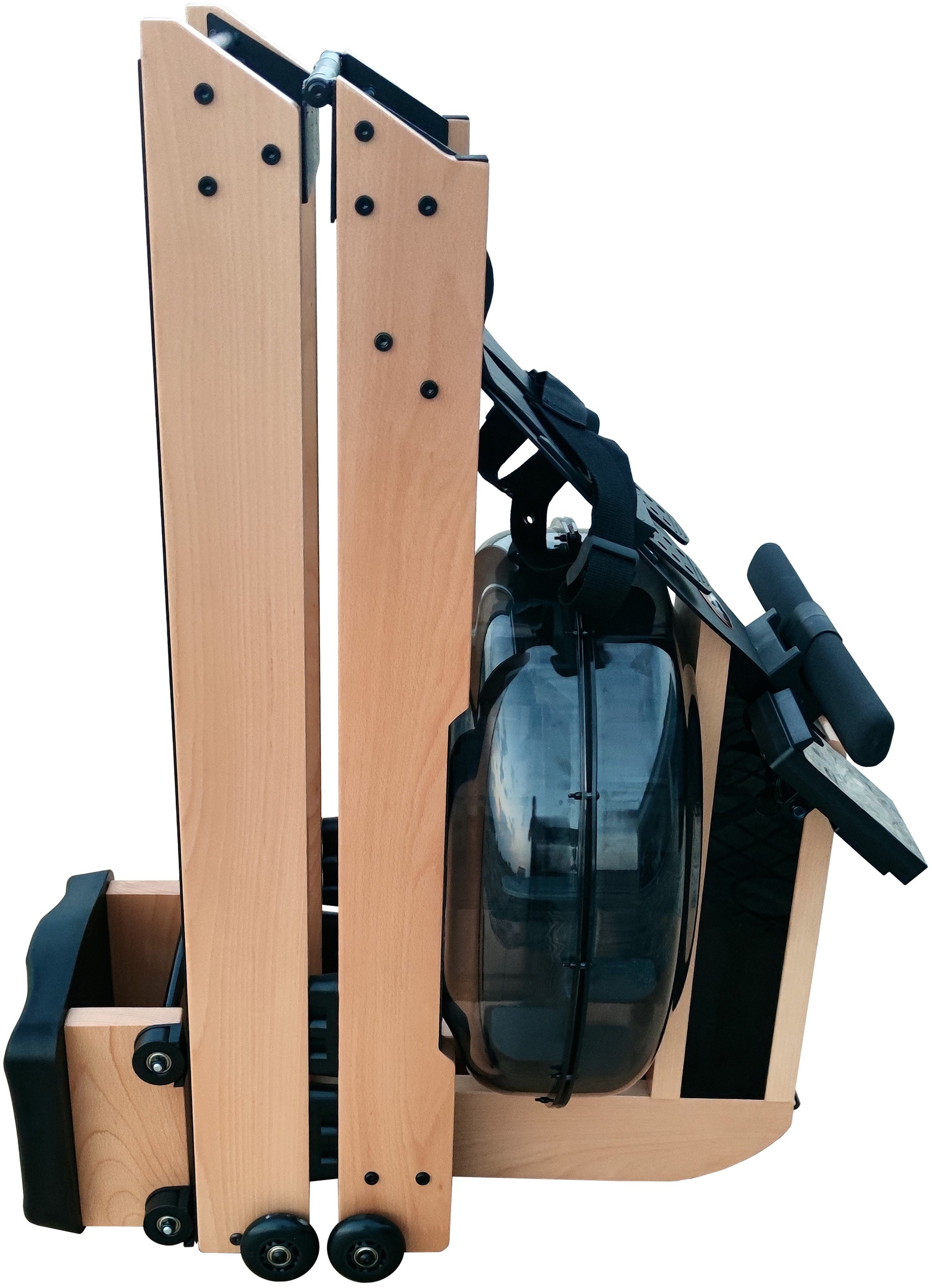 body coach Ruderzugmaschine »Wood Champion II Rower«, (extra großer Wassertank, platzsparend faltbar), Rudermaschine