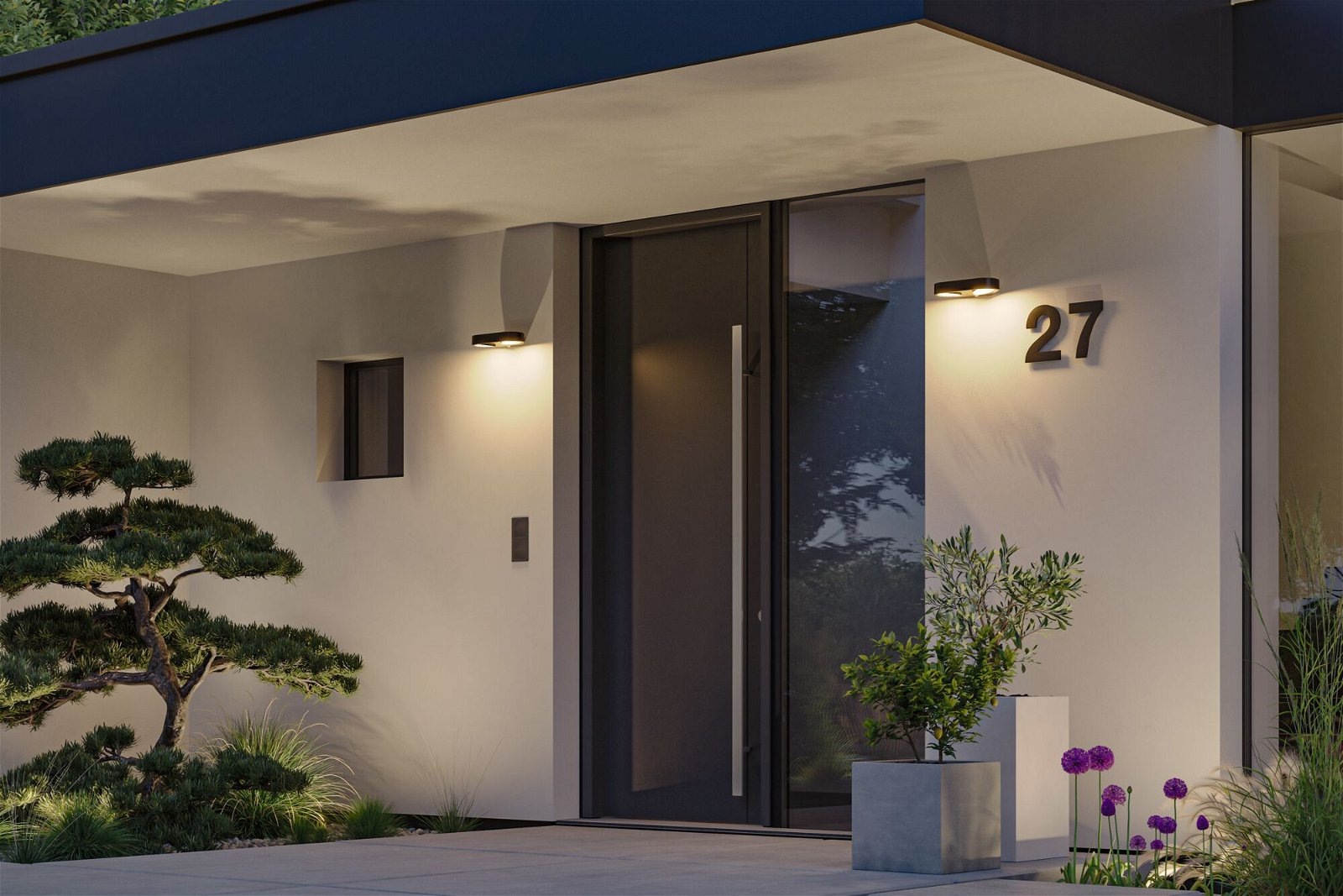 Paulmann LED Außen-Wandleuchte "Silma IP44 280x176mm 3000K 2x5,5 / 2x0,7W 2 günstig online kaufen