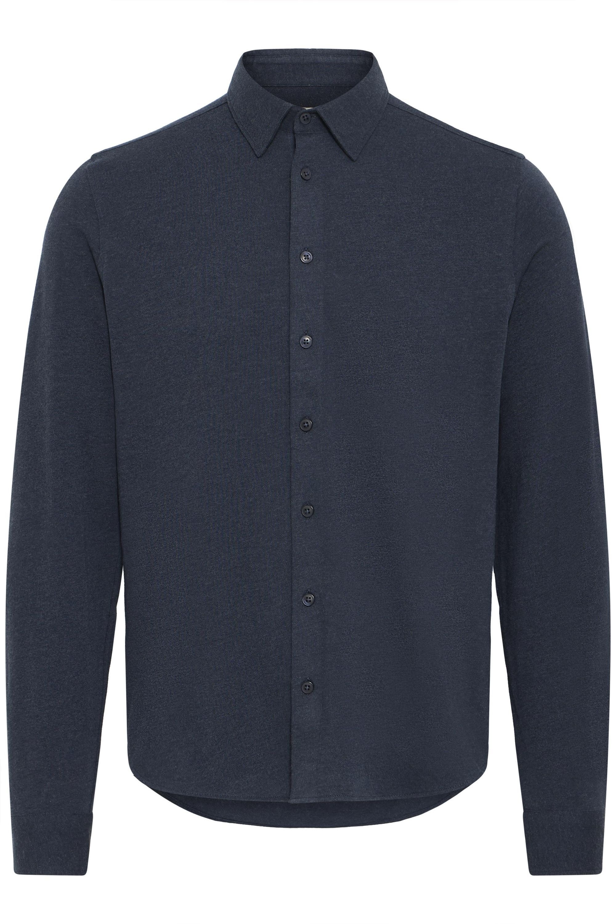 Langarmhemd CASUAL FRIDAY "Langarmhemd CFARKAN", Herren, Gr. XXL, N-Gr, blau (schwarz navy melange), Obermaterial: 100% Baumwolle CO., Hemden