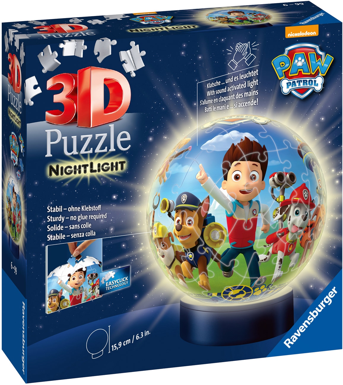 Puzzleball »Nachtlicht PAW Patrol«, mit Leuchtsockel inkl. LEDs; FSC® - schützt Wald -...