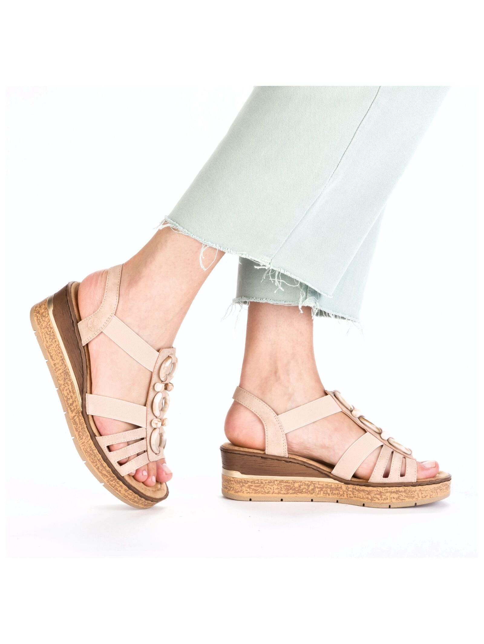 Rieker Keilsandalette »Rieker Sandalen Lederimitat«