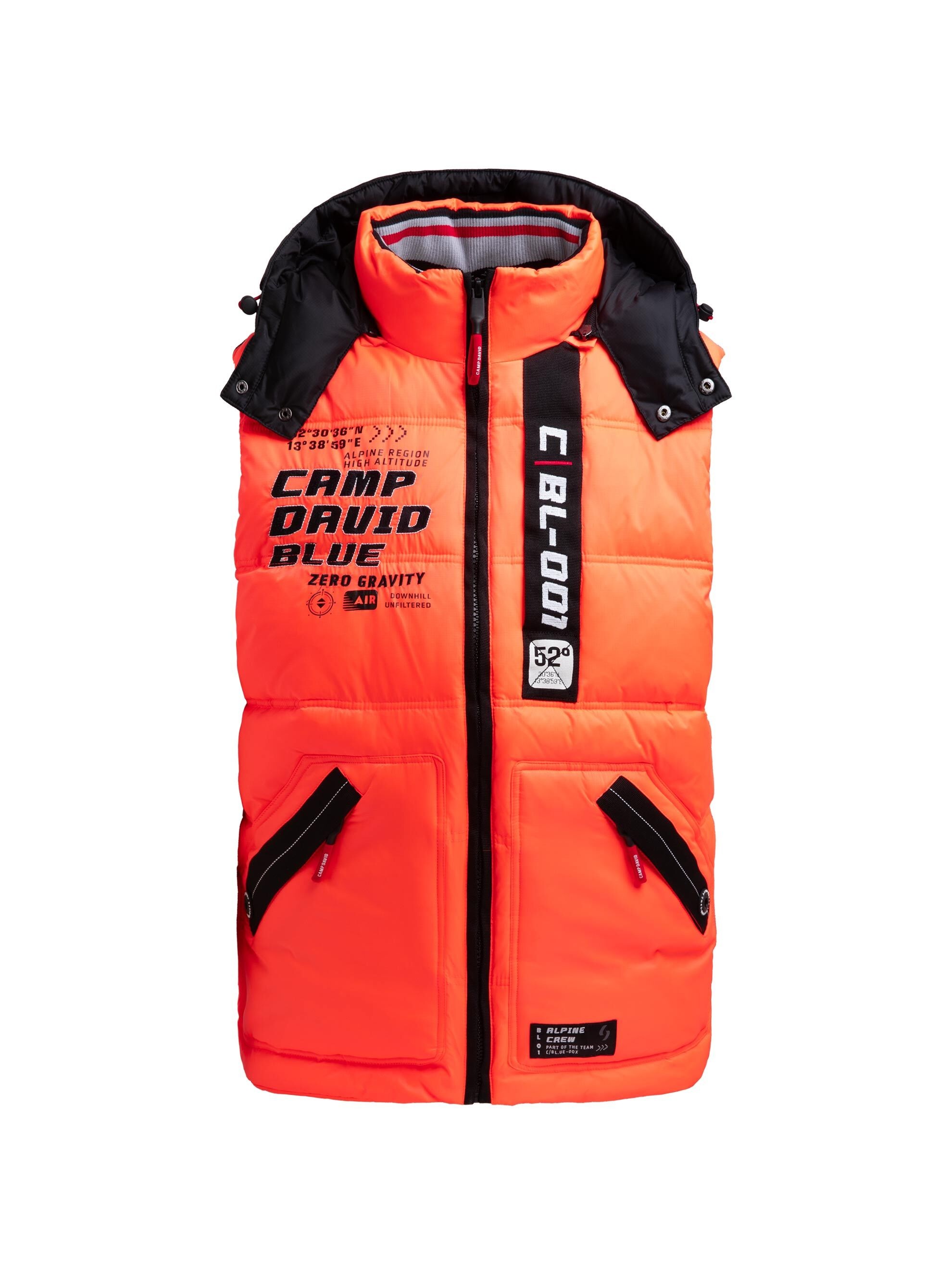 CAMP DAVID Steppweste mit Brusttasche