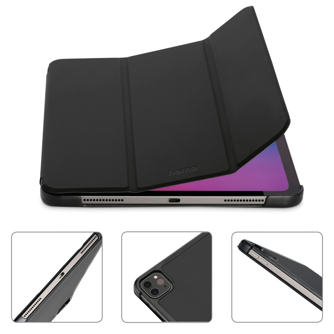 Hama Tablet-Hülle »Tablet Case für Apple iPad Pro 13" (2024), Schwarz«, robustes Material, mit Standfunktion und Magnetverschluss