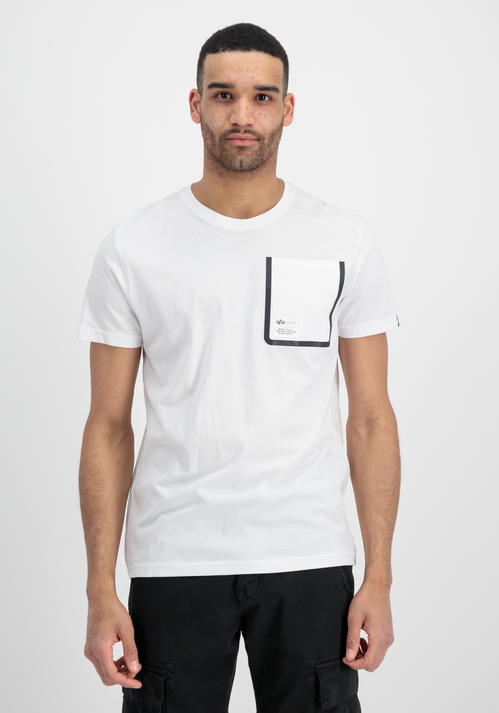 Alpha Industries T-Shirt "Alpha Industries Men - T-Shirts Label Pocket T-Sh günstig online kaufen