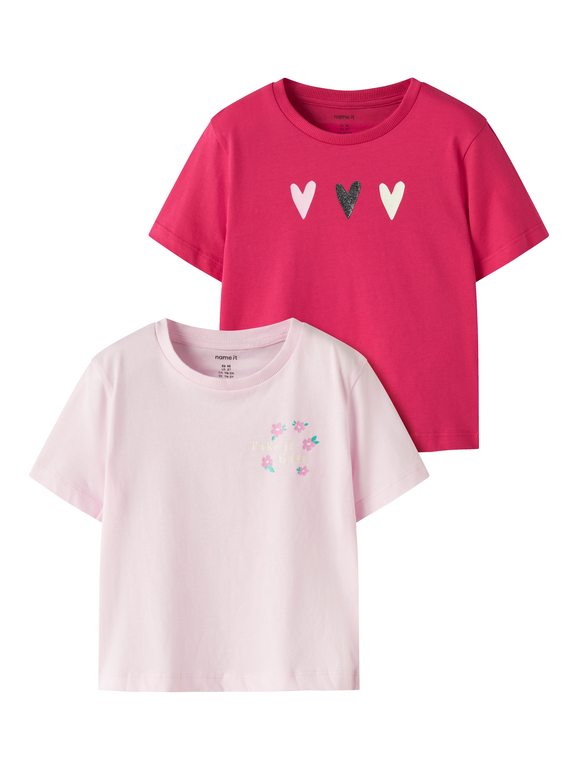 Name It T-Shirt "Nmffinula 2P Nreg Ss Top Box Pb" Packung, 2