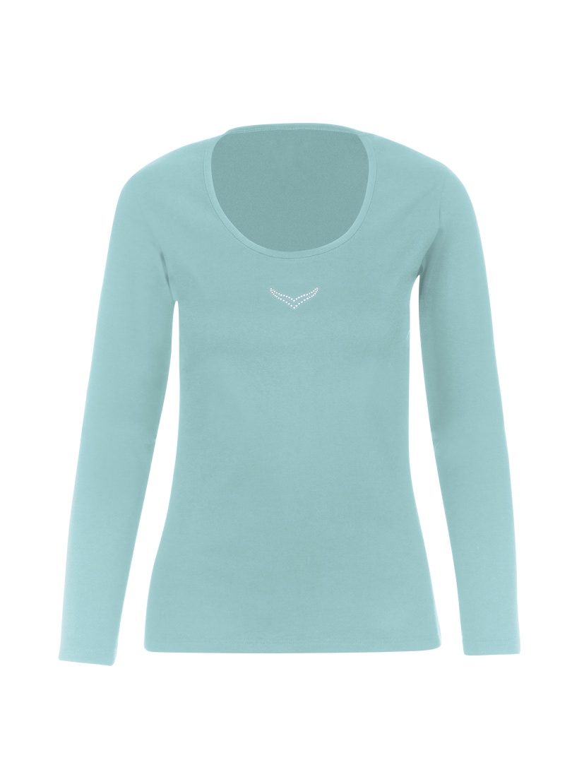 Trigema Longsleeve »TRIGEMA Langarmshirt mit Kristallsteinen«, (1 tlg.)