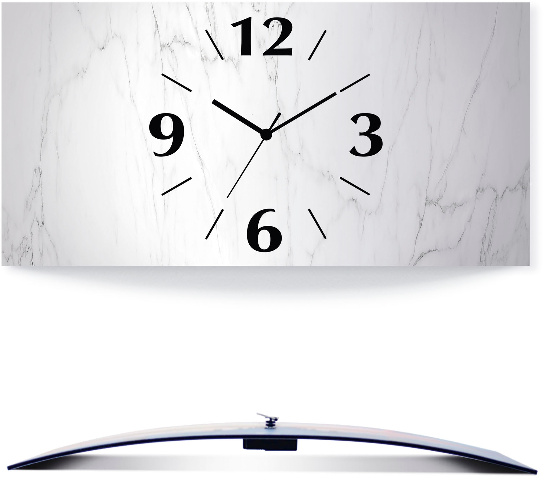Artland Wanduhr "Weiße Marmor Textur" wahlweise mit Quarz- oder Funkuhrwerk günstig online kaufen