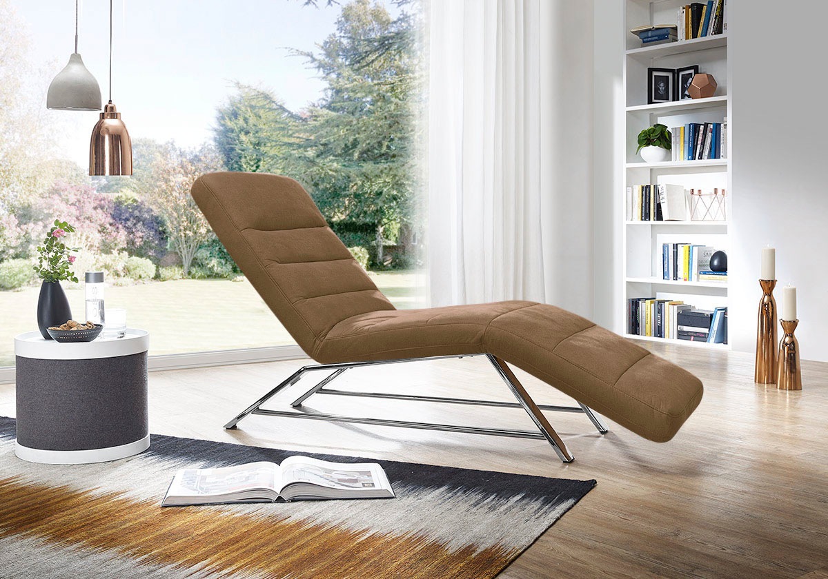 W.SCHILLIG Relaxliege »daily dreams«, Funktionsliege wahlweise mit Motor, Gestell Chrom, Breite 75 cm