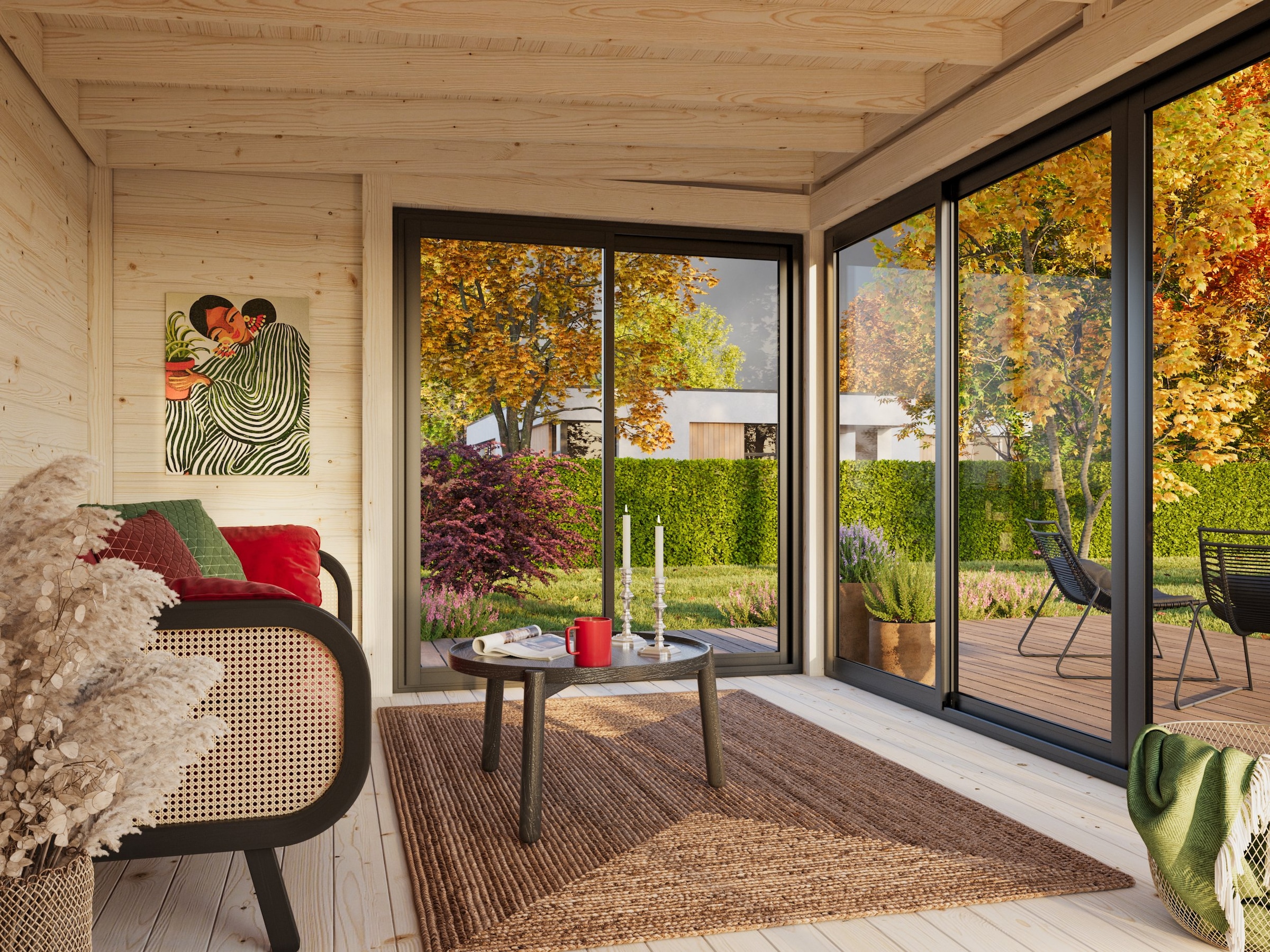 Palmako Holzpavillon »Serena 12,6 m² Set 2 Slide« BxTxH: 420x320x250 cm