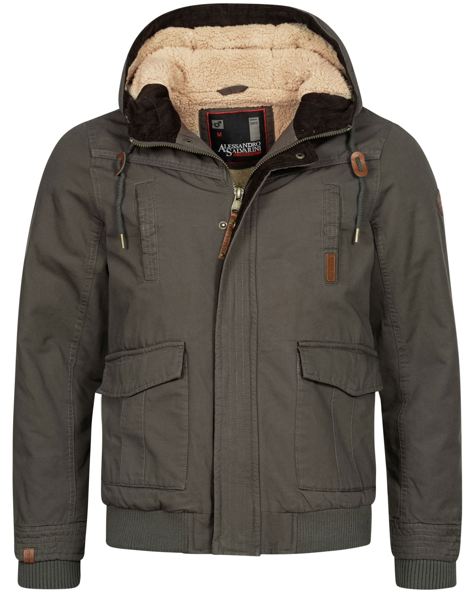 Alessandro Salvarini Winterjacke "ASRigio", mit warmem Teddyfell