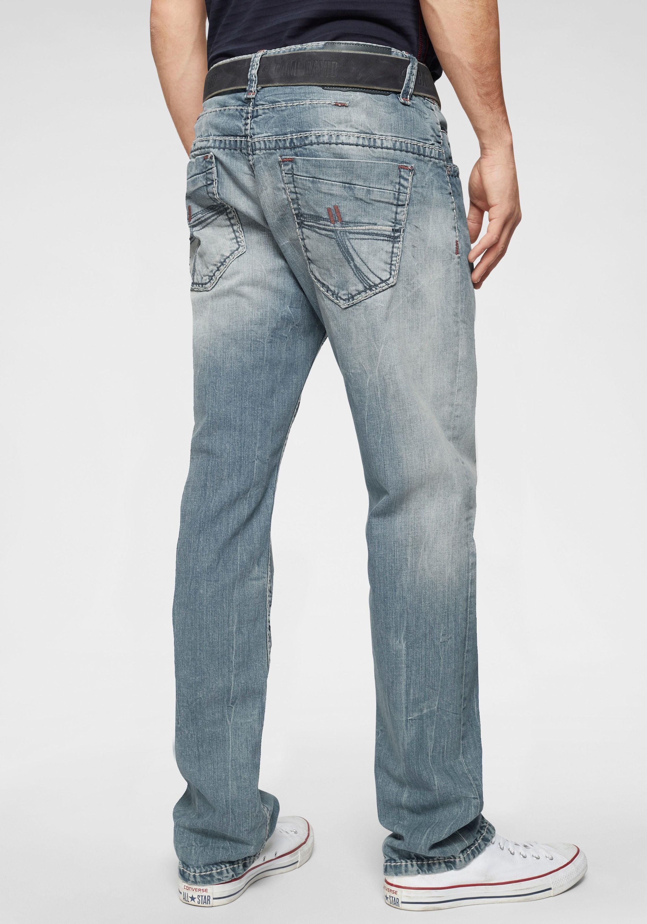 CAMP DAVID Loose-fit-Jeans, mit markanten Nähten und Stretch