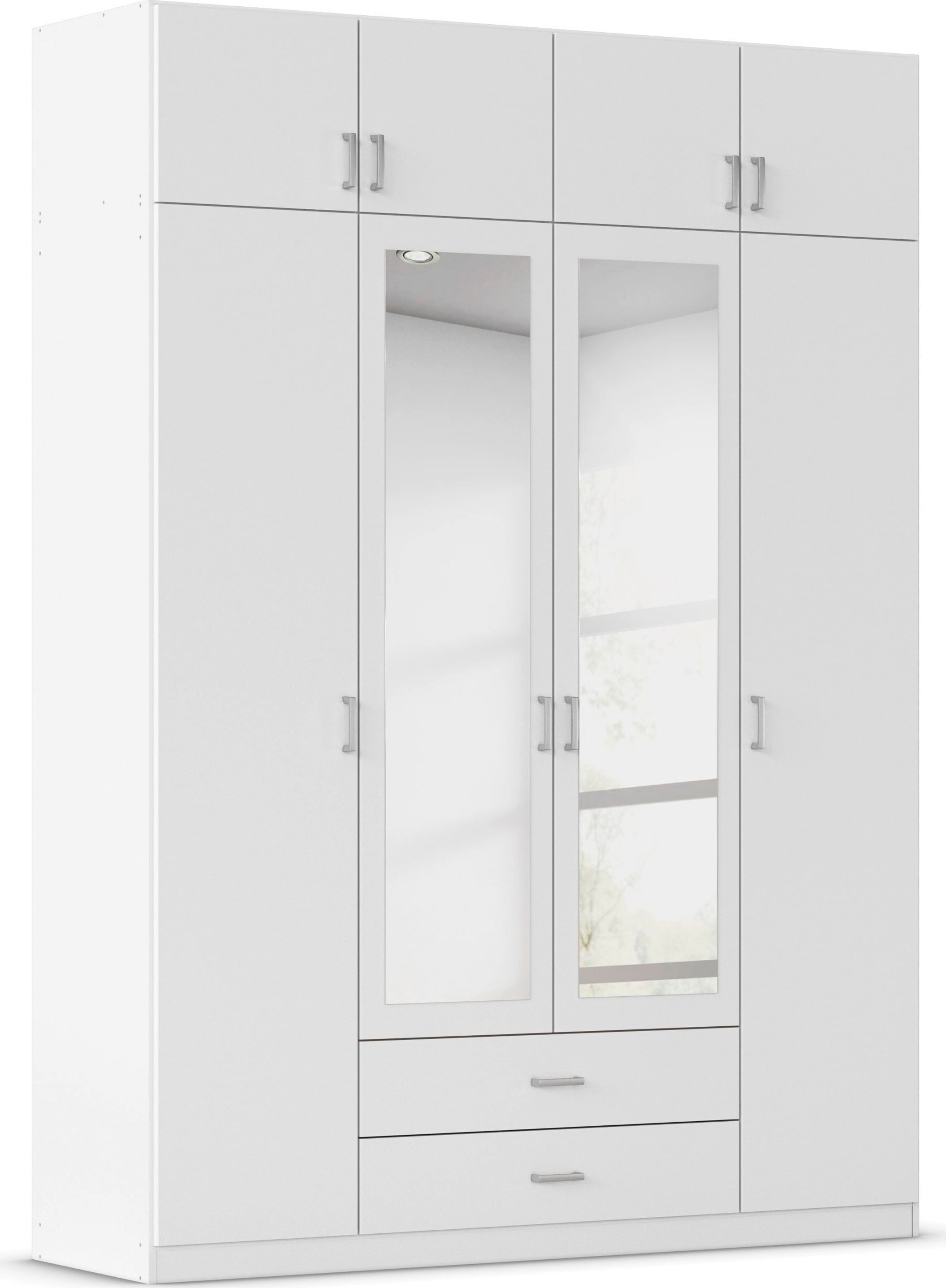rauch Kleiderschrank "Schrank Garderobe Wäscheschrank GAMMA in 4 Breiten 91-226 cm" 3 verschiedene Ausstattungen BASIC/CLASSIC/PREMIUM (inkl. SOFT-CLOSE), mit Schubladen und Schrankaufsatz sowie Spiegel MADE IN GERMANY