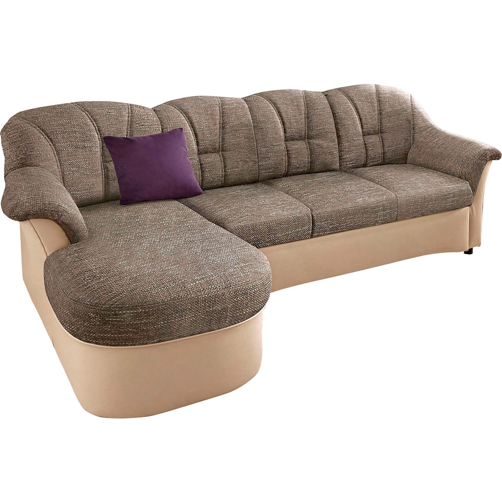 DOMO collection Ecksofa »Flores Schlafsofa, B/T/H: 233/142/86 cm, L-Form«