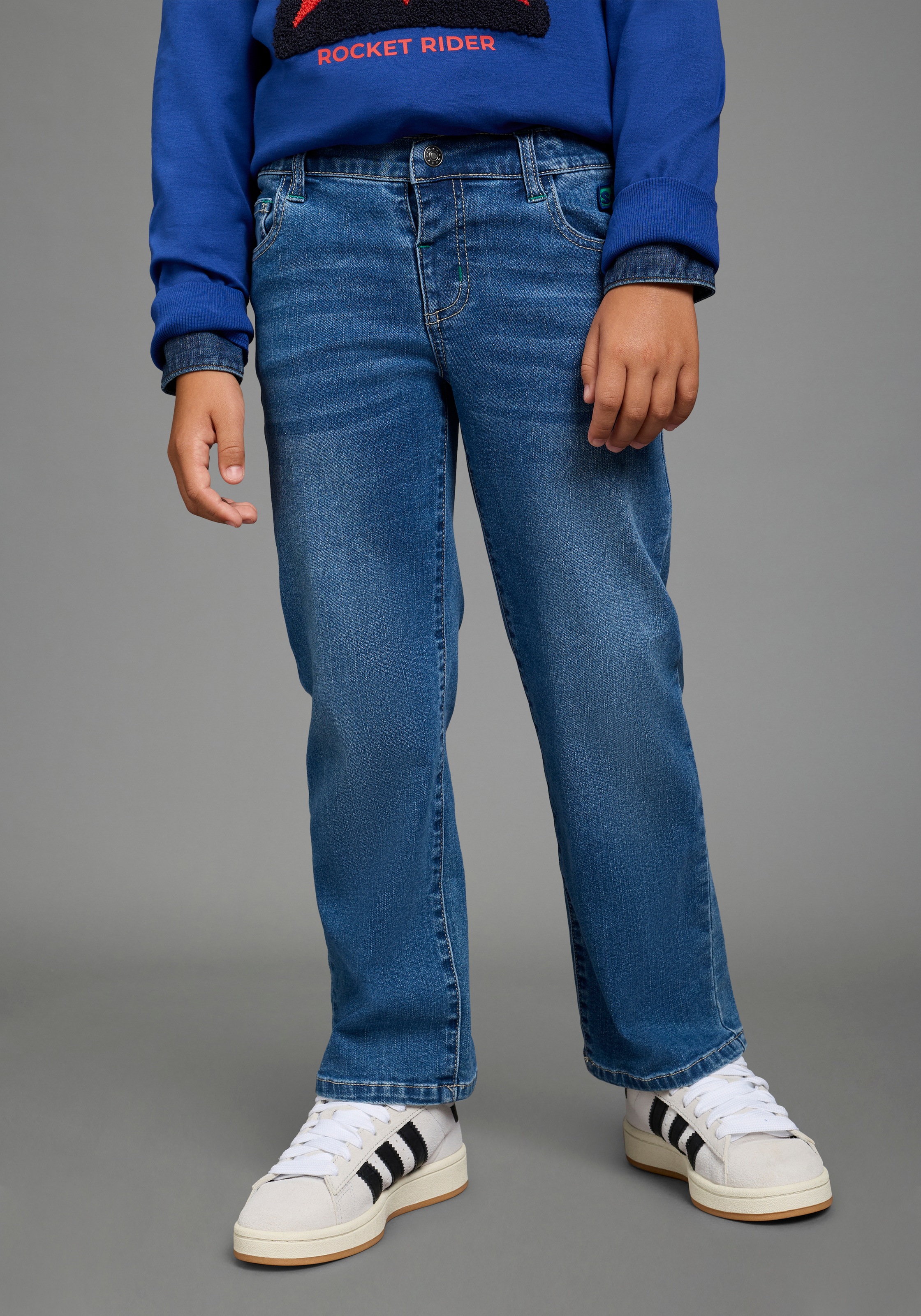 Scout Straight-Jeans "Gerade Schlupf-Stretchjeans - NEU von SCOUT" Stretch-Jeans, straight fit, mit mehreren Taschen inklusive Coinpocket