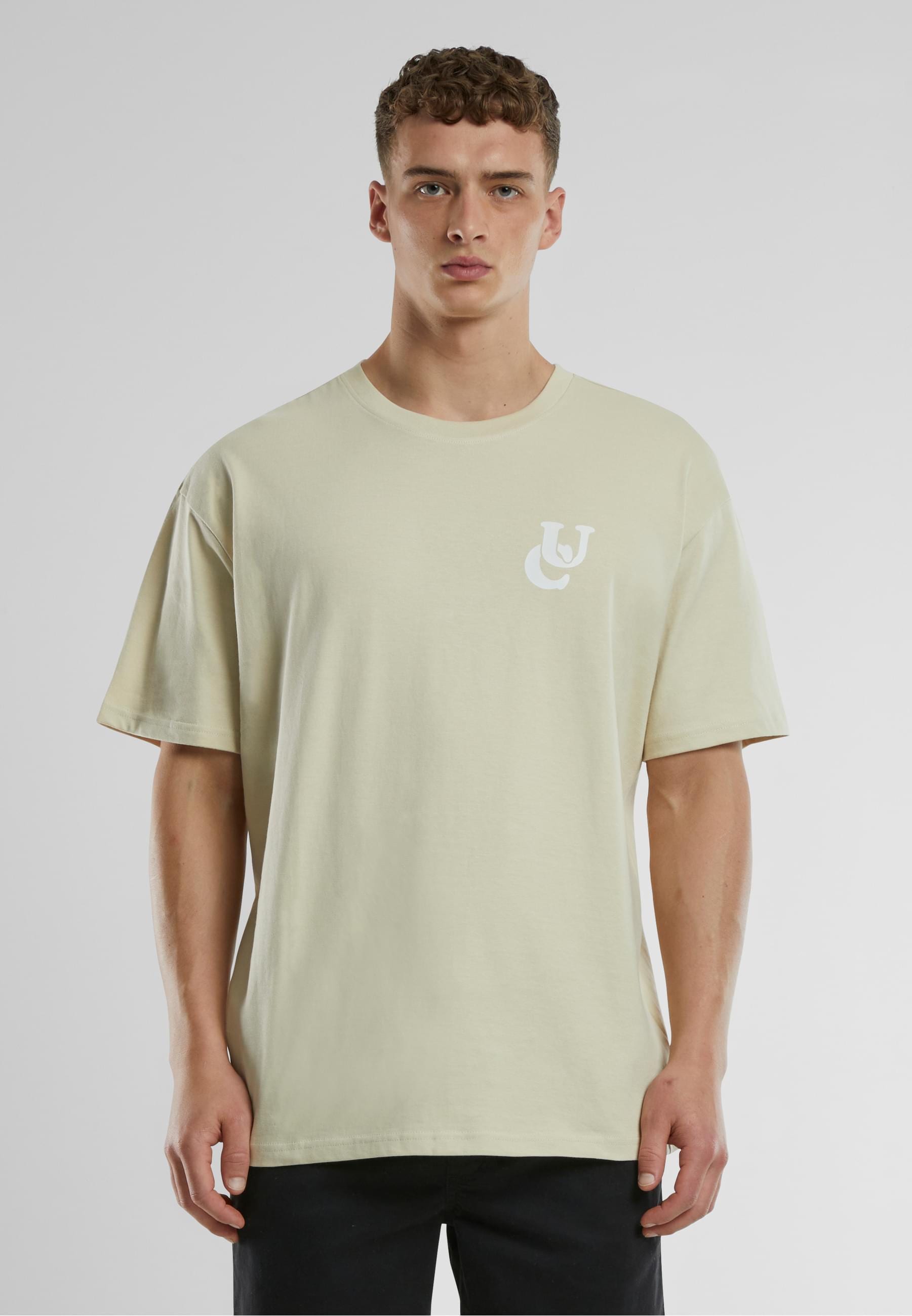 URBAN CLASSICS T-Shirt »Urban Classics UC Weavy Logo Heavy Oversized Tee«, (1 tlg.)