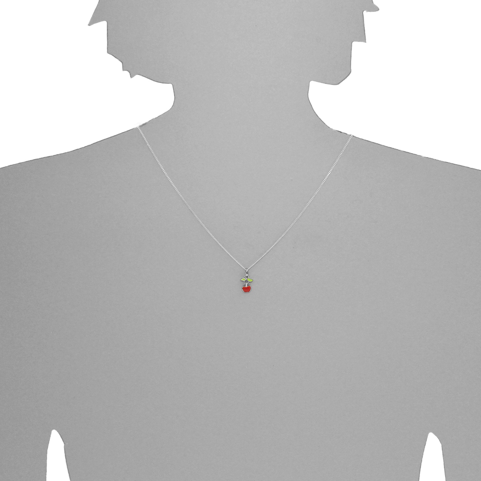 OSTSEE-SCHMUCK Kette mit Anhänger »- Apfel - Silber 925/000 -,«