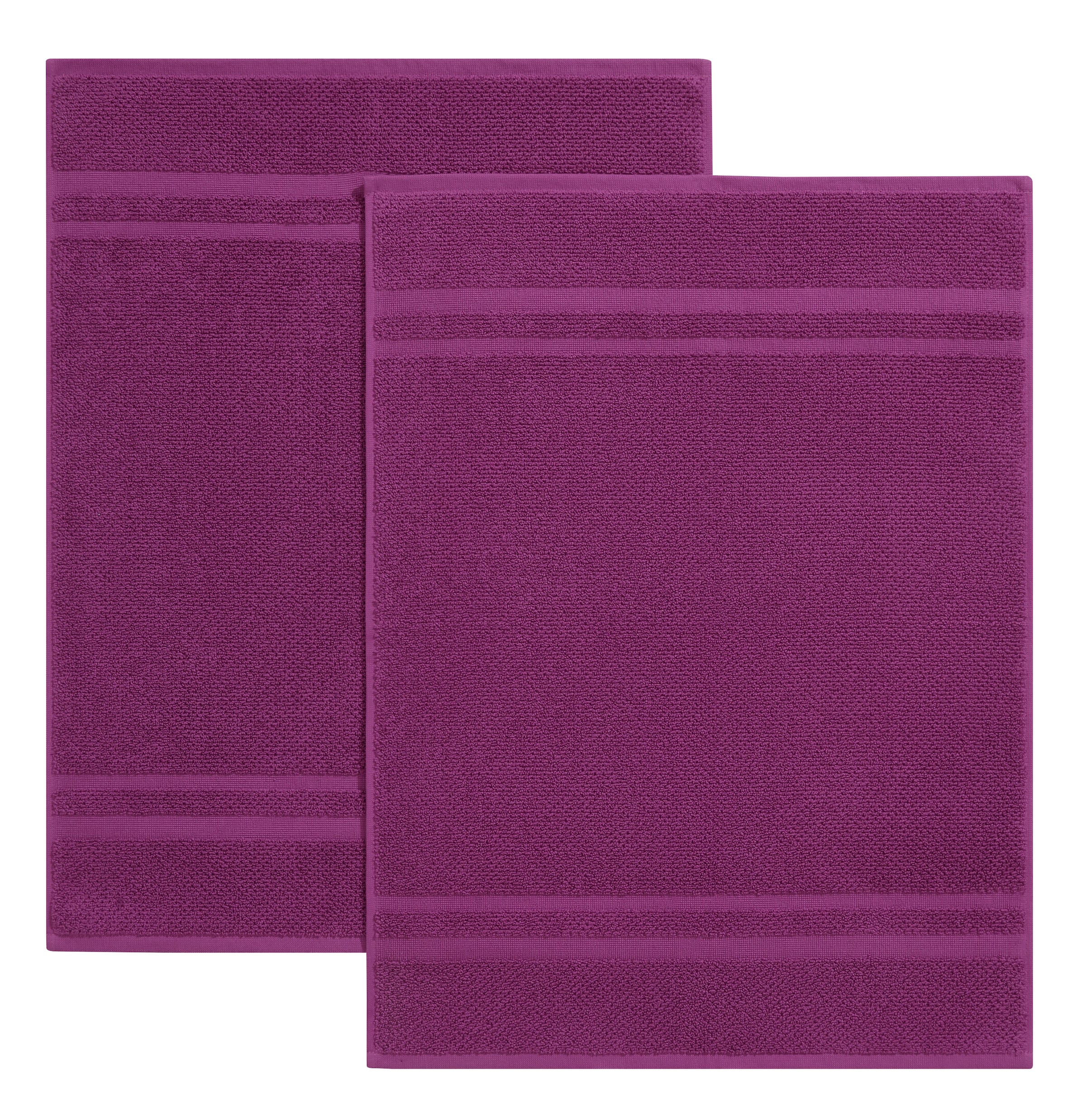 OTTO home Badematte "Vanessa, 2 tlg. Hotelmatten-Set, 50x70cm, Standard & Premium" beidseitig nutzbar schnell trocknend strapazierfähig 2-teiliges Set, einfarbig, Badematten Set, Bordüre, 100% Baumwolle