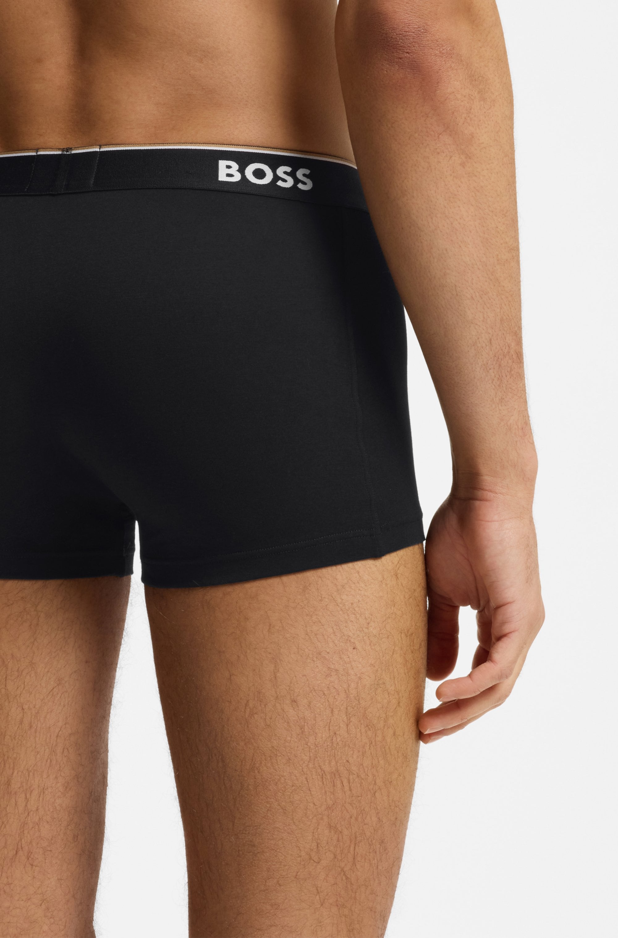 BOSS Trunk Packung, 3 Stk. aus Stretch-Baumwolle, elastischer Bund, mittlere Bundhöhe
