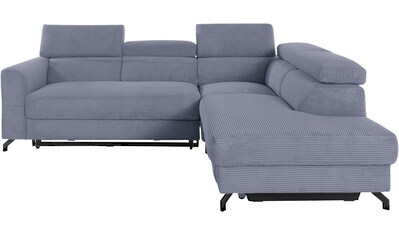 Nias Italia Ecksofa »Avellino«, mit Bettfunktion, Matratze und Metallgestell,  Liegefläche 140/208 cm | BAUR