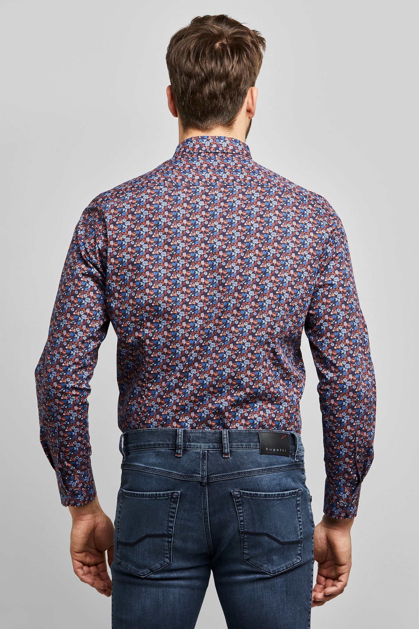 bugatti Langarmhemd, mit floralem Muster ▷ für | BAUR