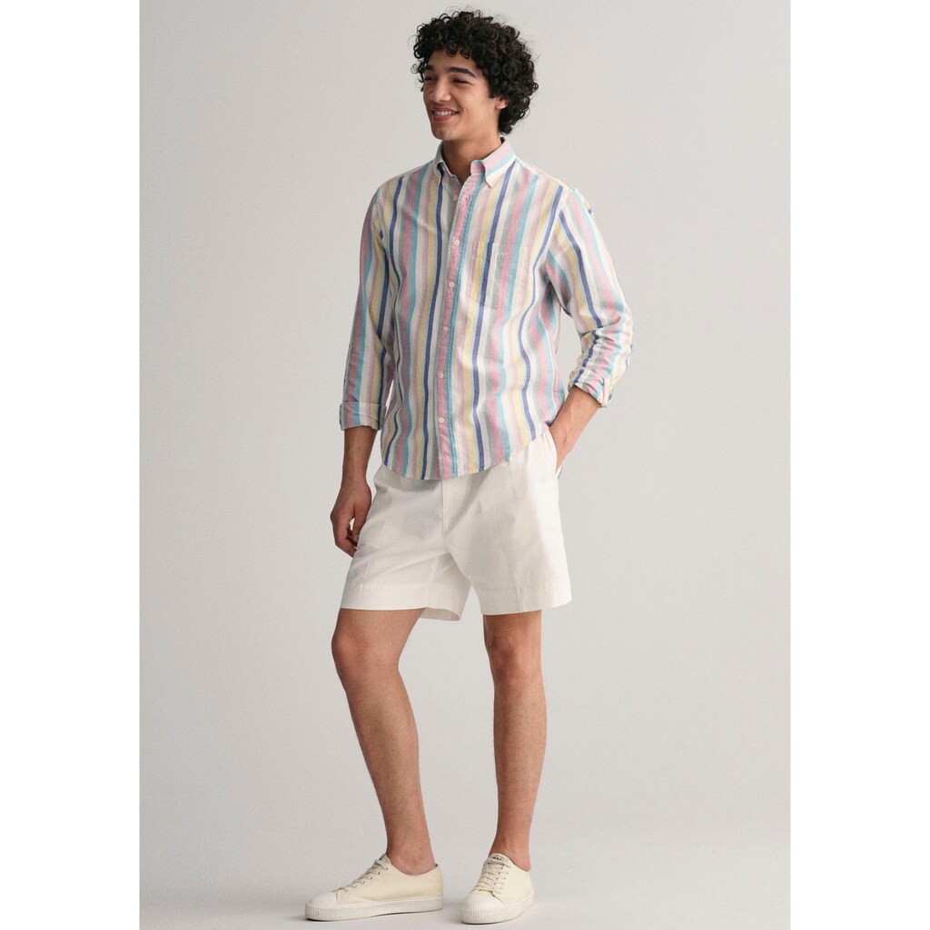 Gant Streifenhemd »Regular Fit Oxford Hemd strukturiert langlebig dicker gestreift«