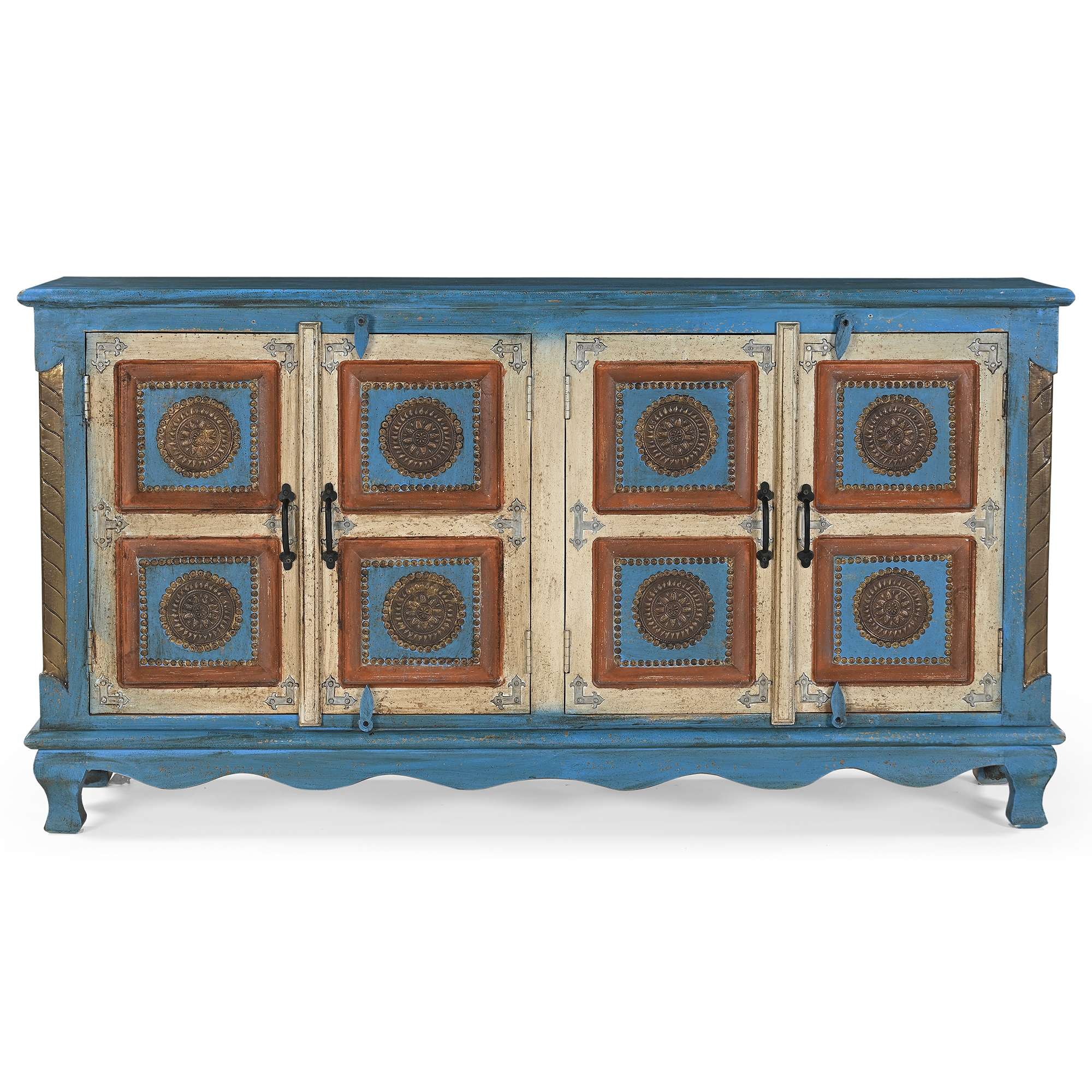 Home affaire Sideboard "Mahar" mit aufwendiger Schnitzerei, handgefertigt, günstig online kaufen