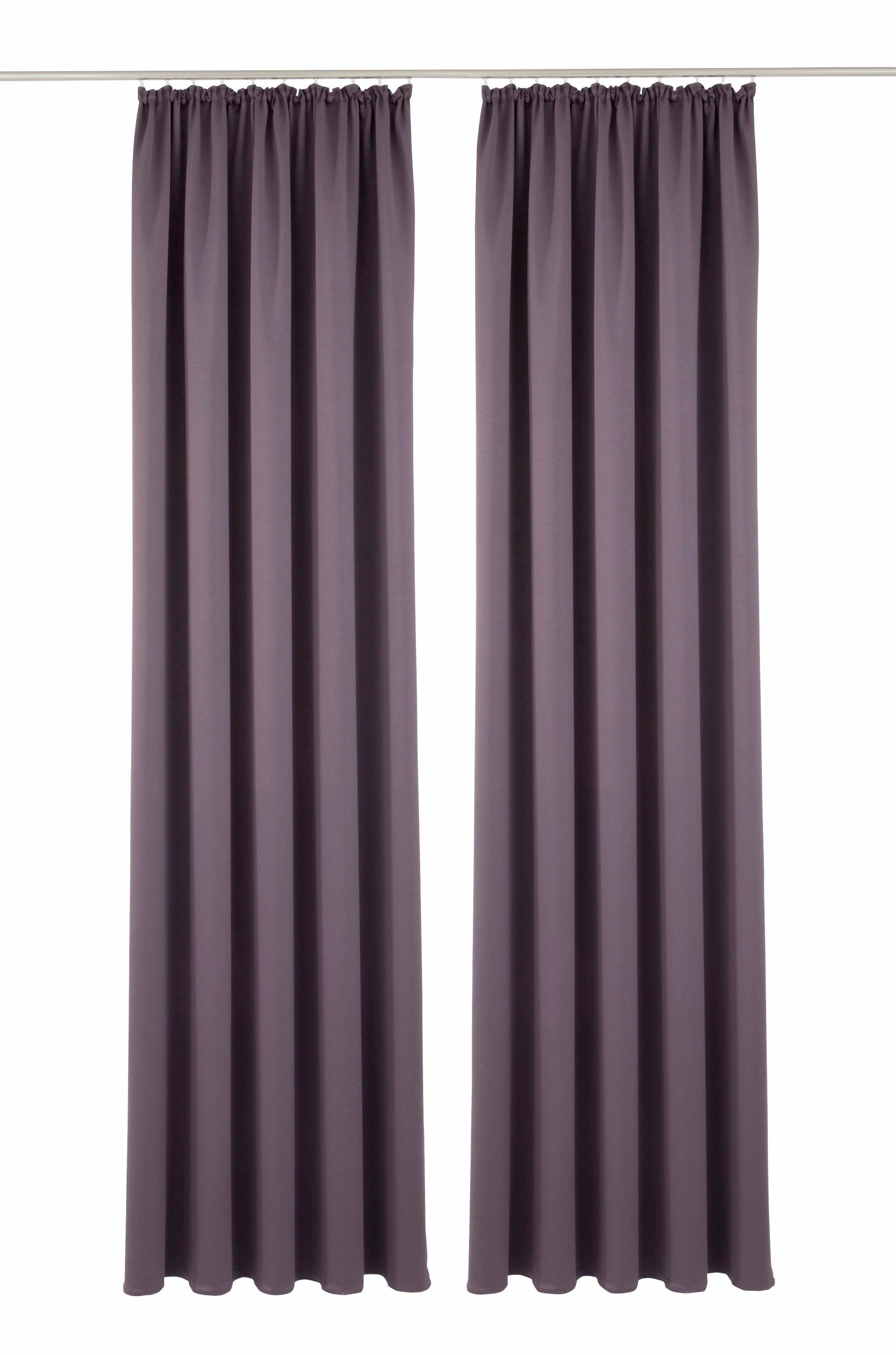 OTTO home Verdunkelungsvorhang "Solana, Gardinen mit Kräuselband, verdunkelnd, 2er Set, Topseller" Kräuselband 2 Stk. tlg. 2er-Set Verdunklungsvorhang mit Thermofunktion, Bestseller, einfarbig