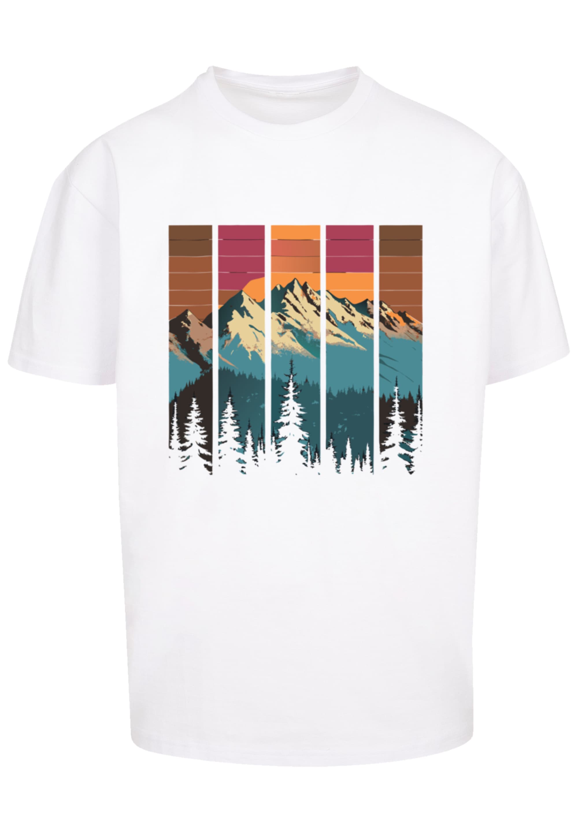 F4NT4STIC T-Shirt »Berg Sonnenuntergang Retro«, Premium Qualität