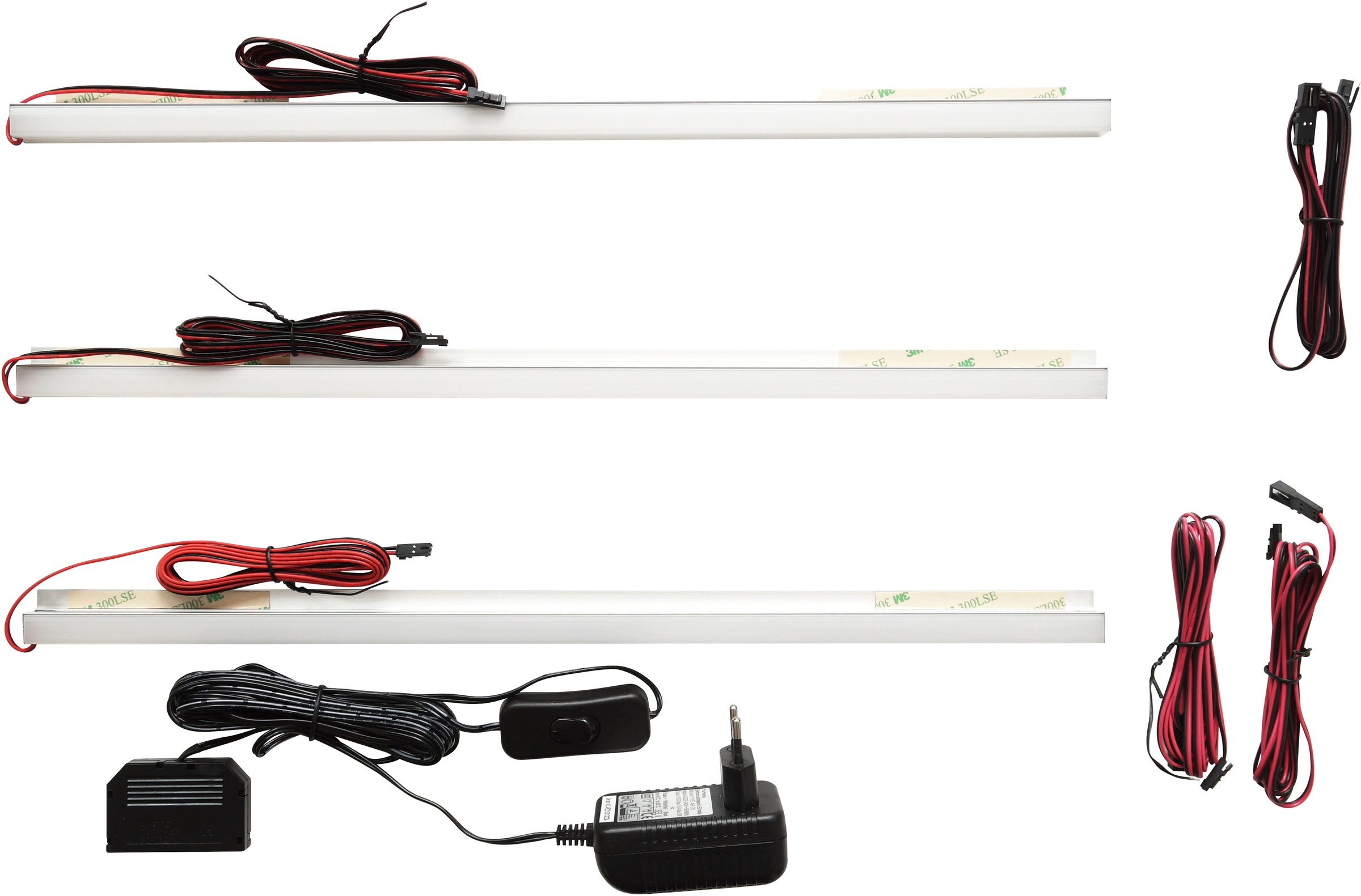 MCA furniture LED-Leuchtmittel "MONIZ 3er Set LED Glaskantenbeleuchtung 45 günstig online kaufen