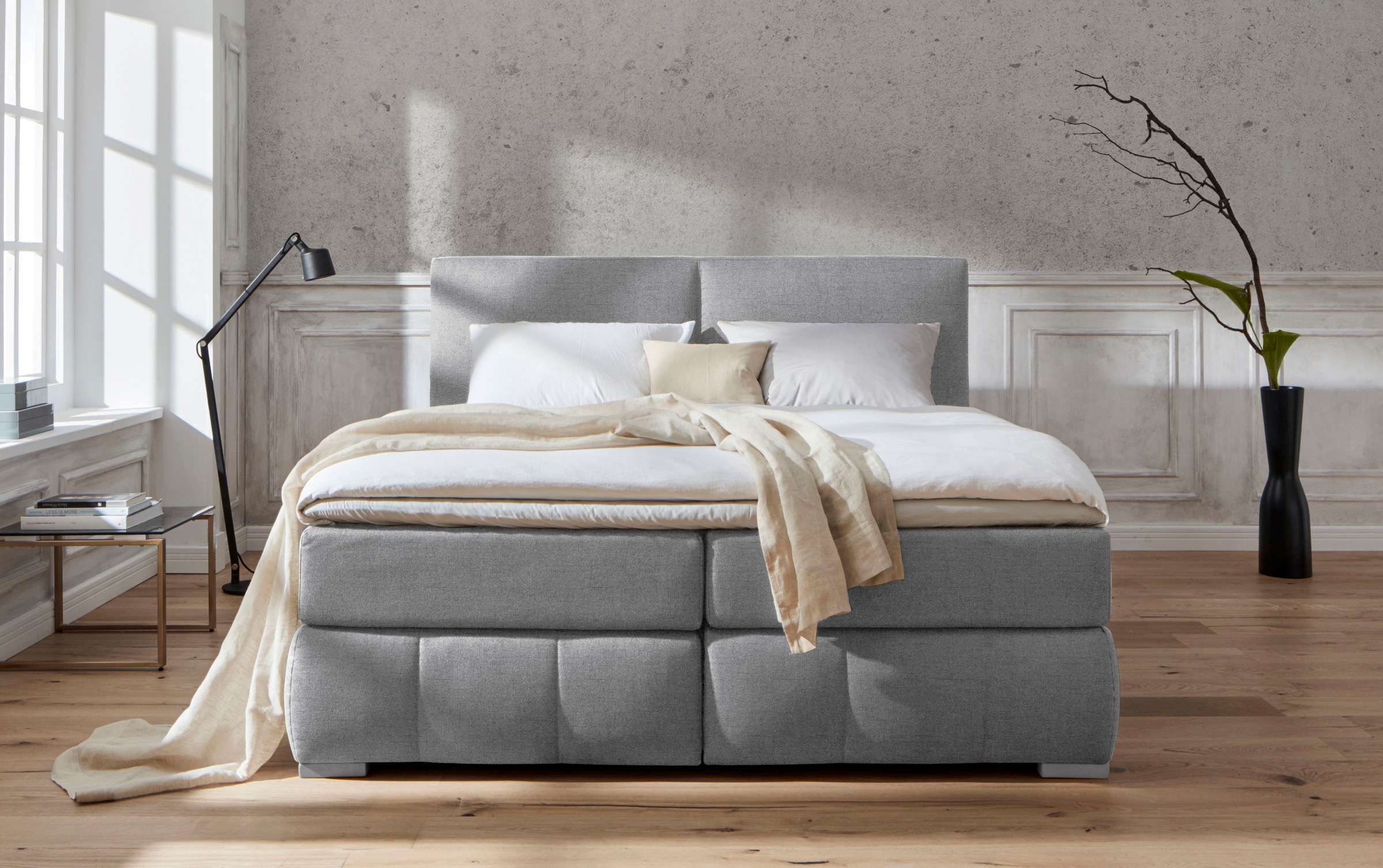 Home affaire Boxspringbett "Wehma" inkl. Topper in 3 verschiedenen Matratze günstig online kaufen